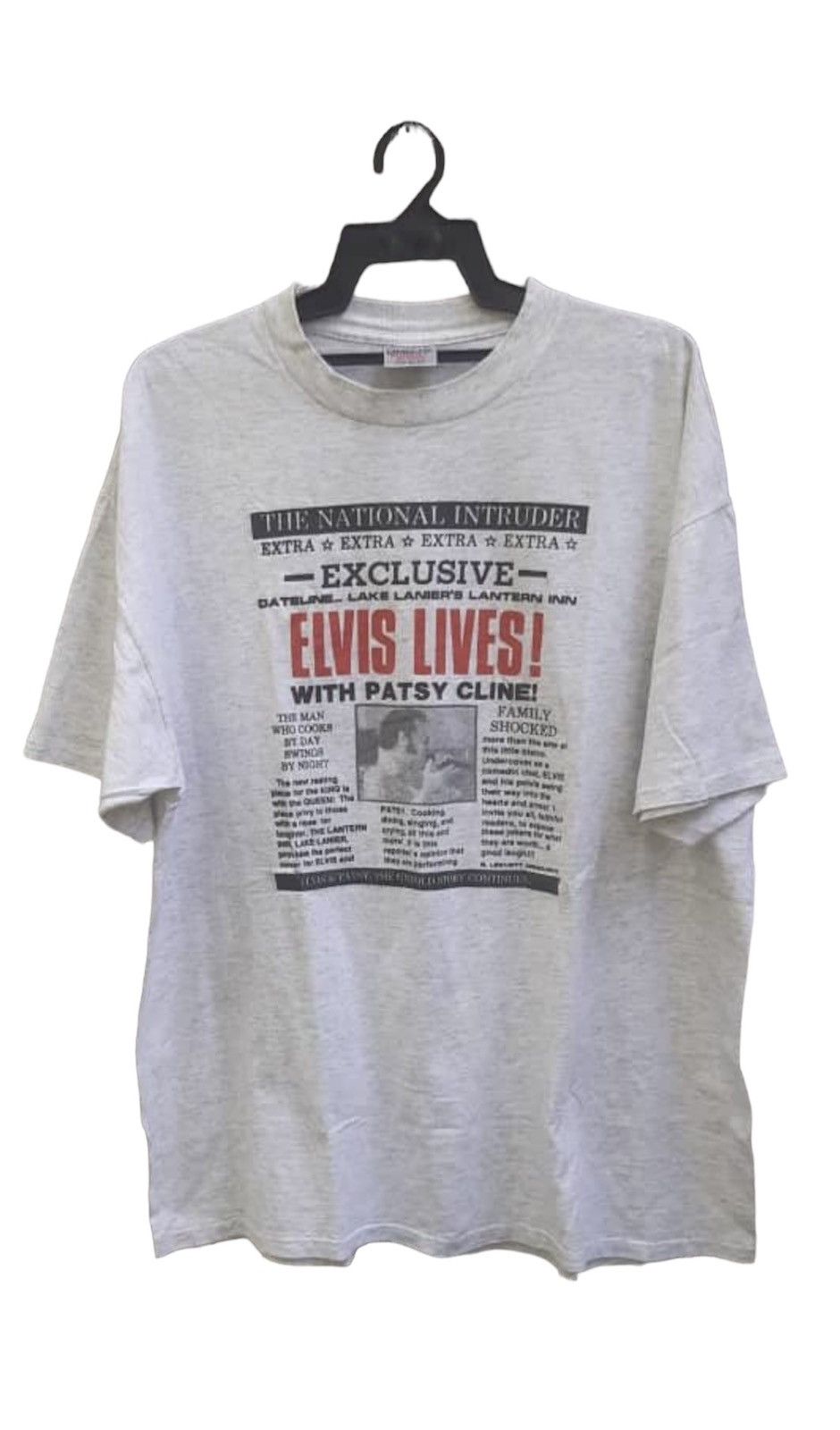 Vintage Vintage Oneita.. ELVIS LIVES!! in National Intruder tabloid Size US XXL / EU 58 / 5 - 1 Thumbnail