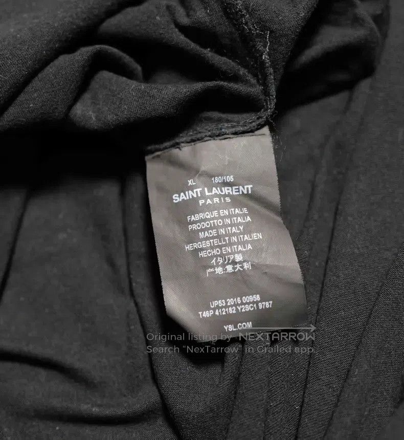 Saint Laurent Paris Saint Laurent Paris Black distressed star print T-shirt Size US XL / EU 56 / 4 - 4 Thumbnail