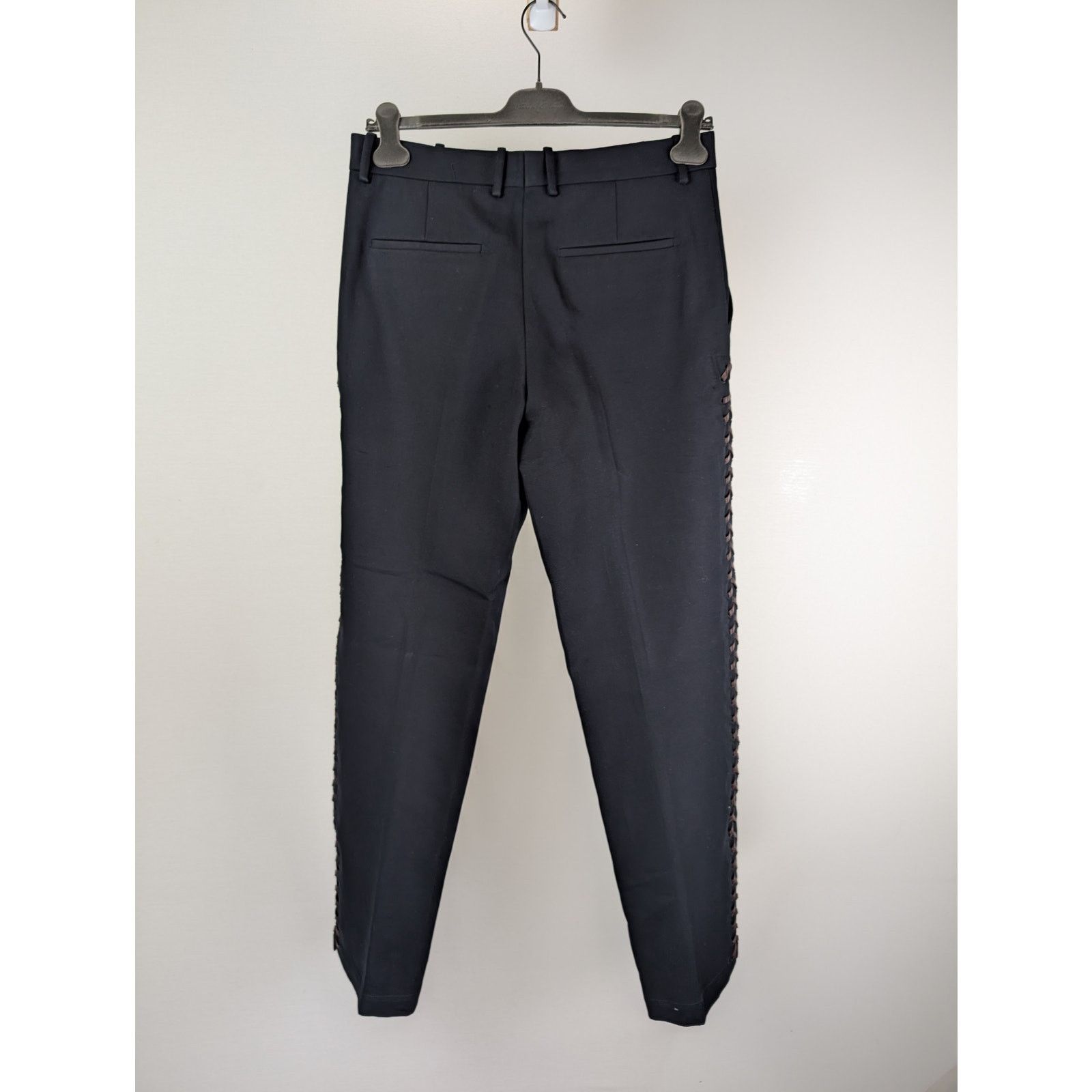 Bottega Veneta o1rshd1 Double Cotton Canvas Trousers in Space Black Size US 34 / EU 50 - 6 Thumbnail
