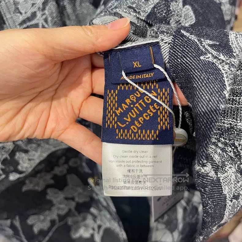 Louis Vuitton Louis Vuitton Plants and Flowers Full Print Denim Short Sl Size US XL / EU 56 / 4 - 4 Thumbnail