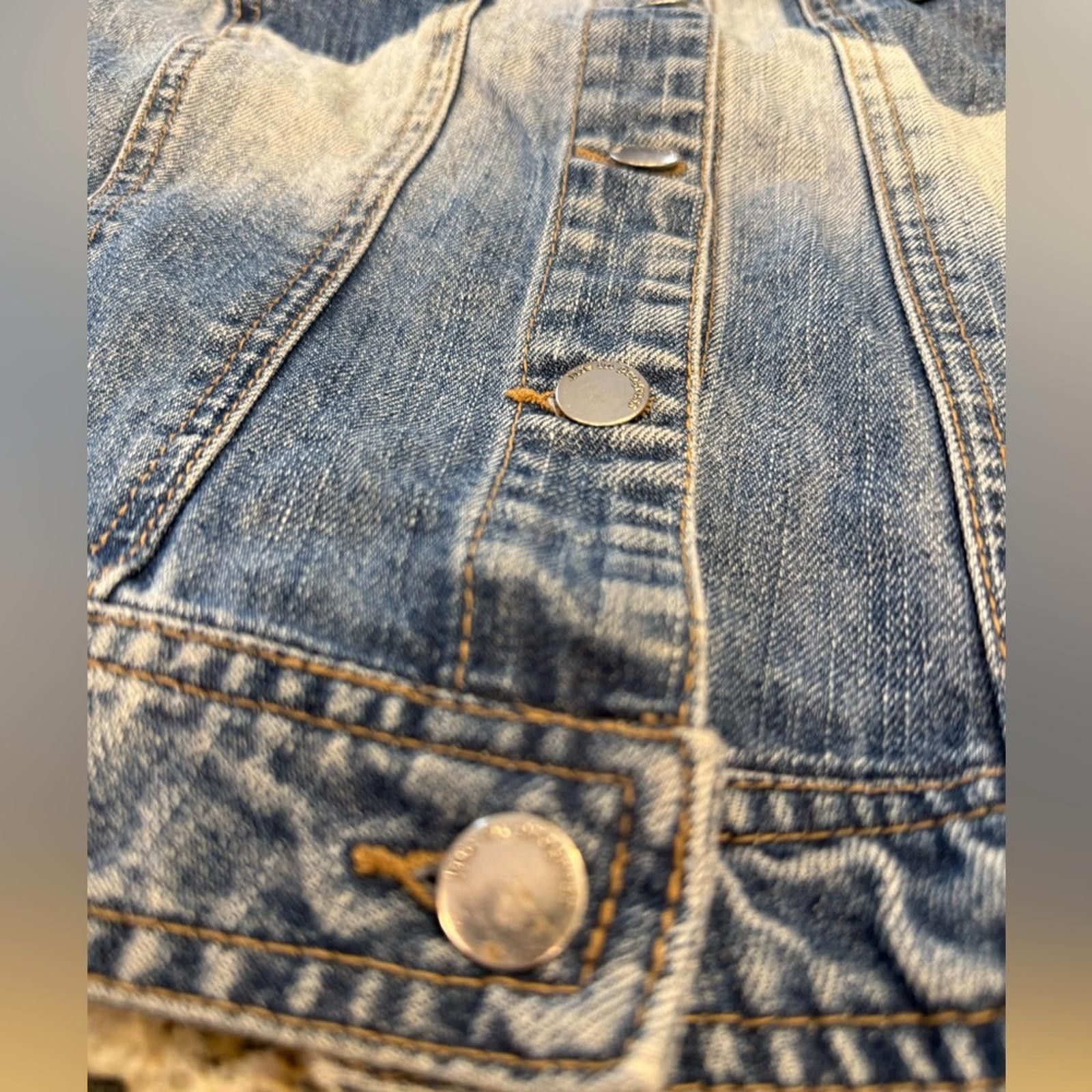 Other life in progress metal spiked grungy denim jeans jacket SZ M Size M / US 6-8 / IT 42-44 - 4 Thumbnail