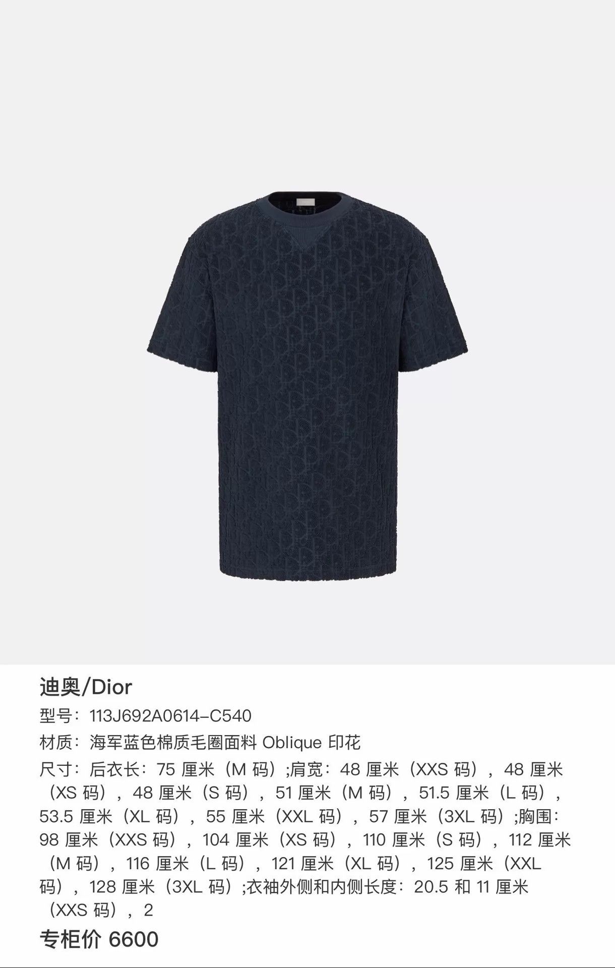 Dior Dior Oblique Towel Allover Logo Black T-Shirt M Size US M / EU 48-50 / 2 - 7 Thumbnail