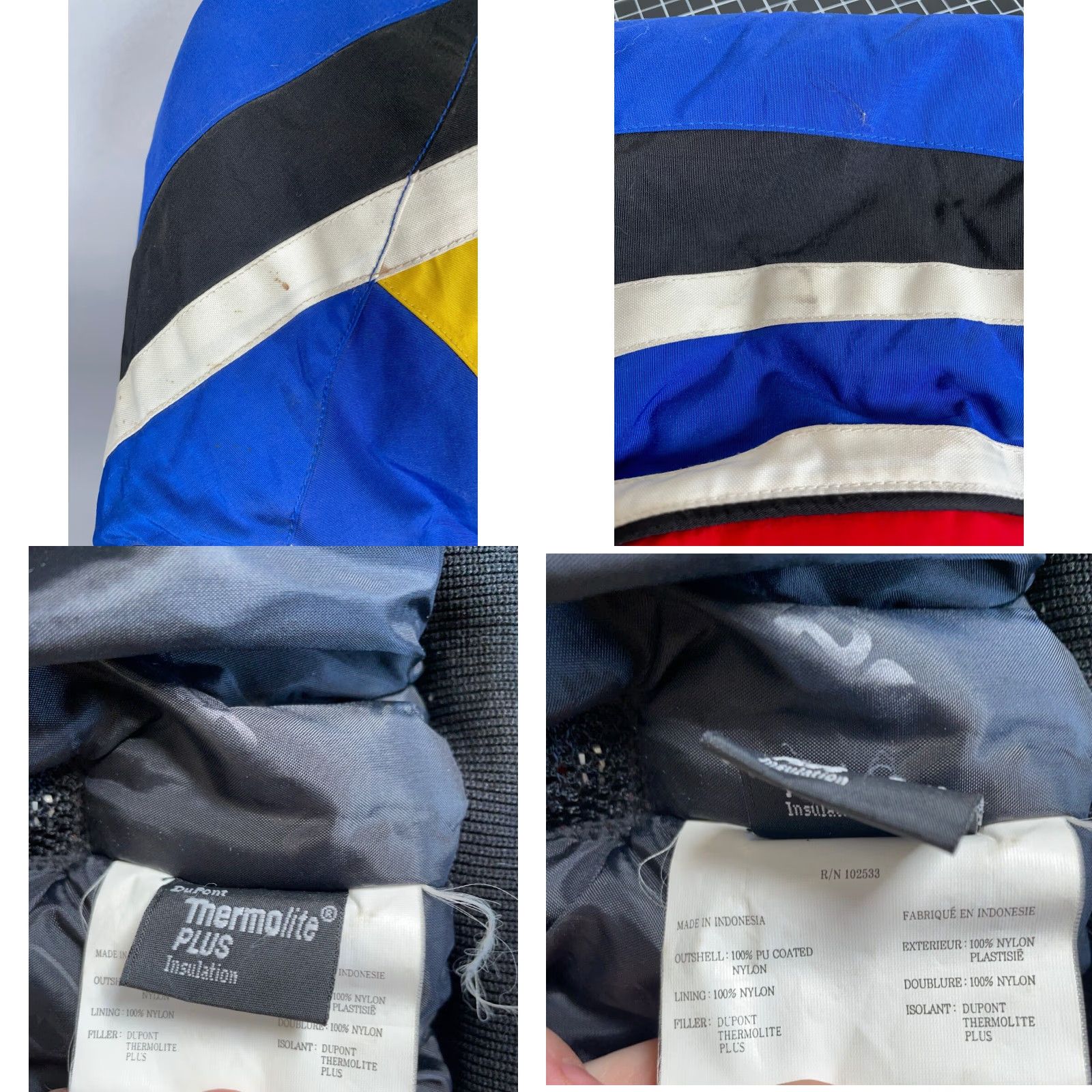 Vintage VINTAGE Polaris Jacket Women XL Yellow Blue Red 90s Bomber Full Zip Insulated Size XL / US 12-14 / IT 48-50 - 8 Thumbnail
