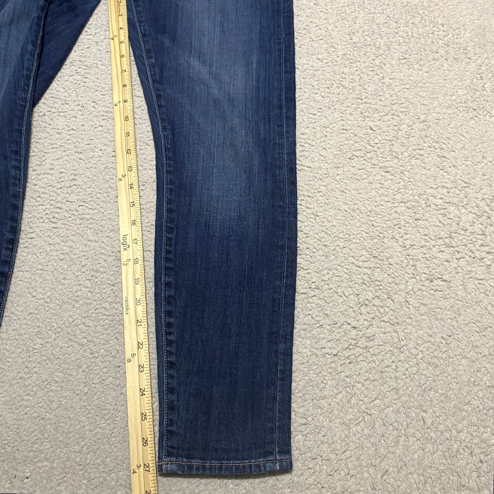 Lucky Brand Lucky Brand Jeans Womens 2 Denim Blue Slim Skinny Distressed Mid Rise Pocketed Denim (Keep to original words, but must fit rules) Size 26" / US 2 / IT 38 - 6 Thumbnail
