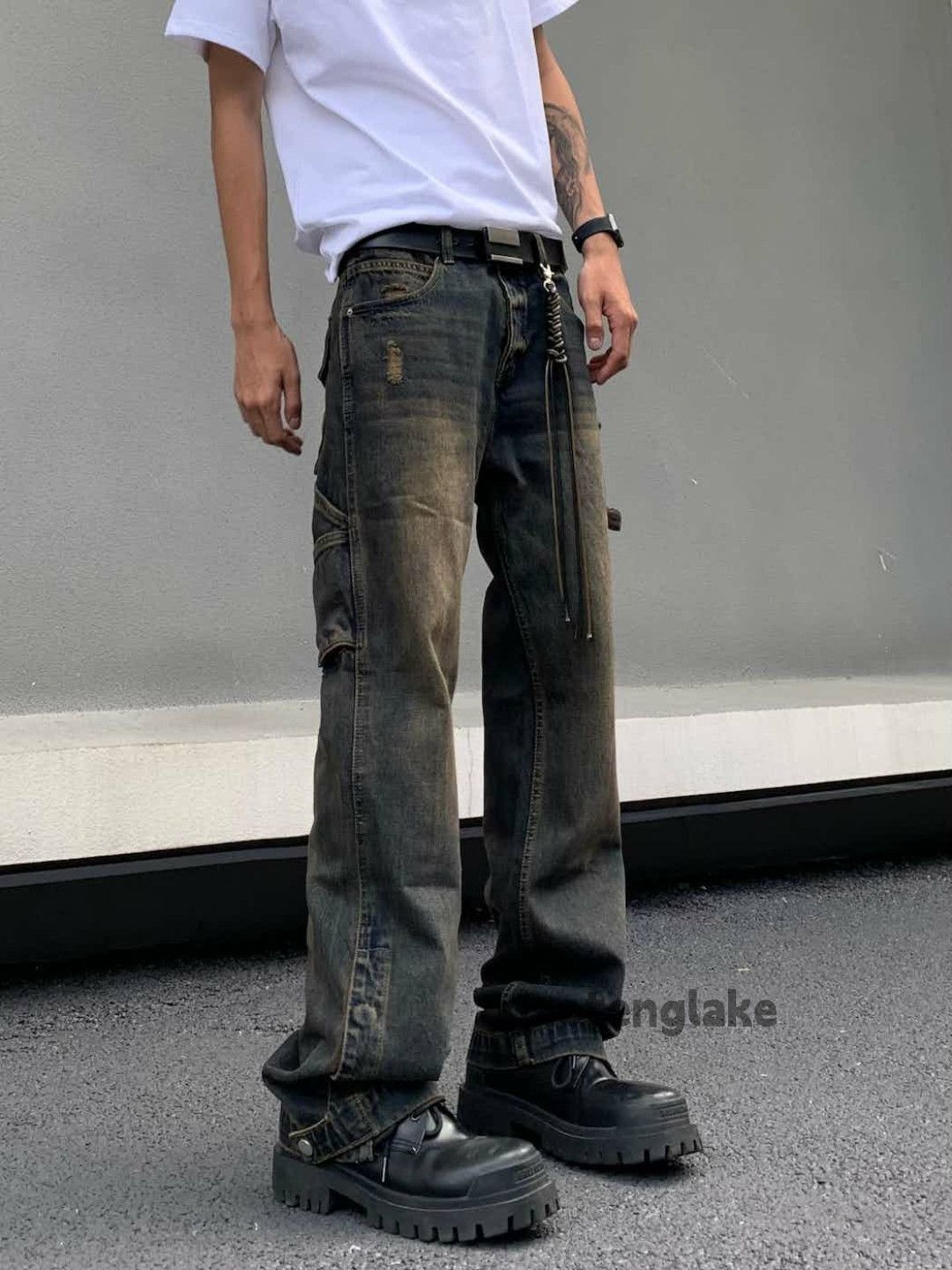 Jean × Vintage washed faded utility carpenter skate hiphop jeans Size US 30 / EU 46 - 8 Thumbnail