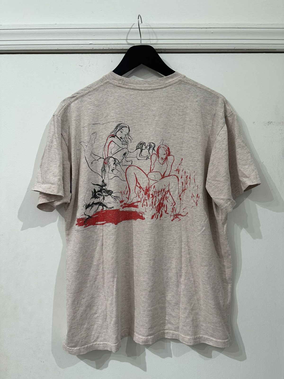 Supreme Supreme Sketch Graphic Back Print Tee Heather Grey Size L Size US L / EU 52-54 / 3 - 1 Thumbnail