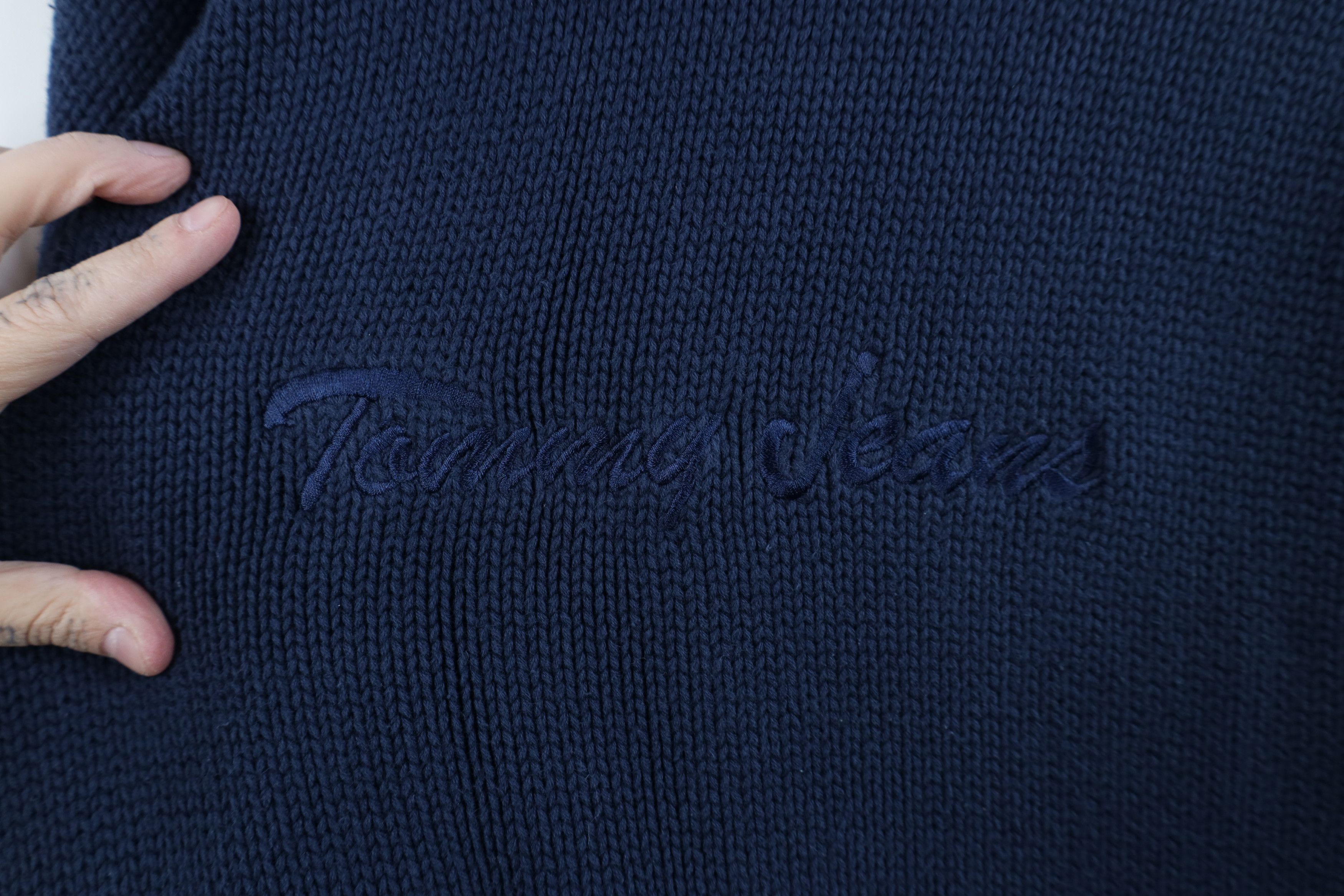Tommy Hilfiger Vintage 90s Tommy Hilfiger Spell Heavy Knit Half Zip Sweater Size US XXL / EU 58 / 5 - 4 Thumbnail