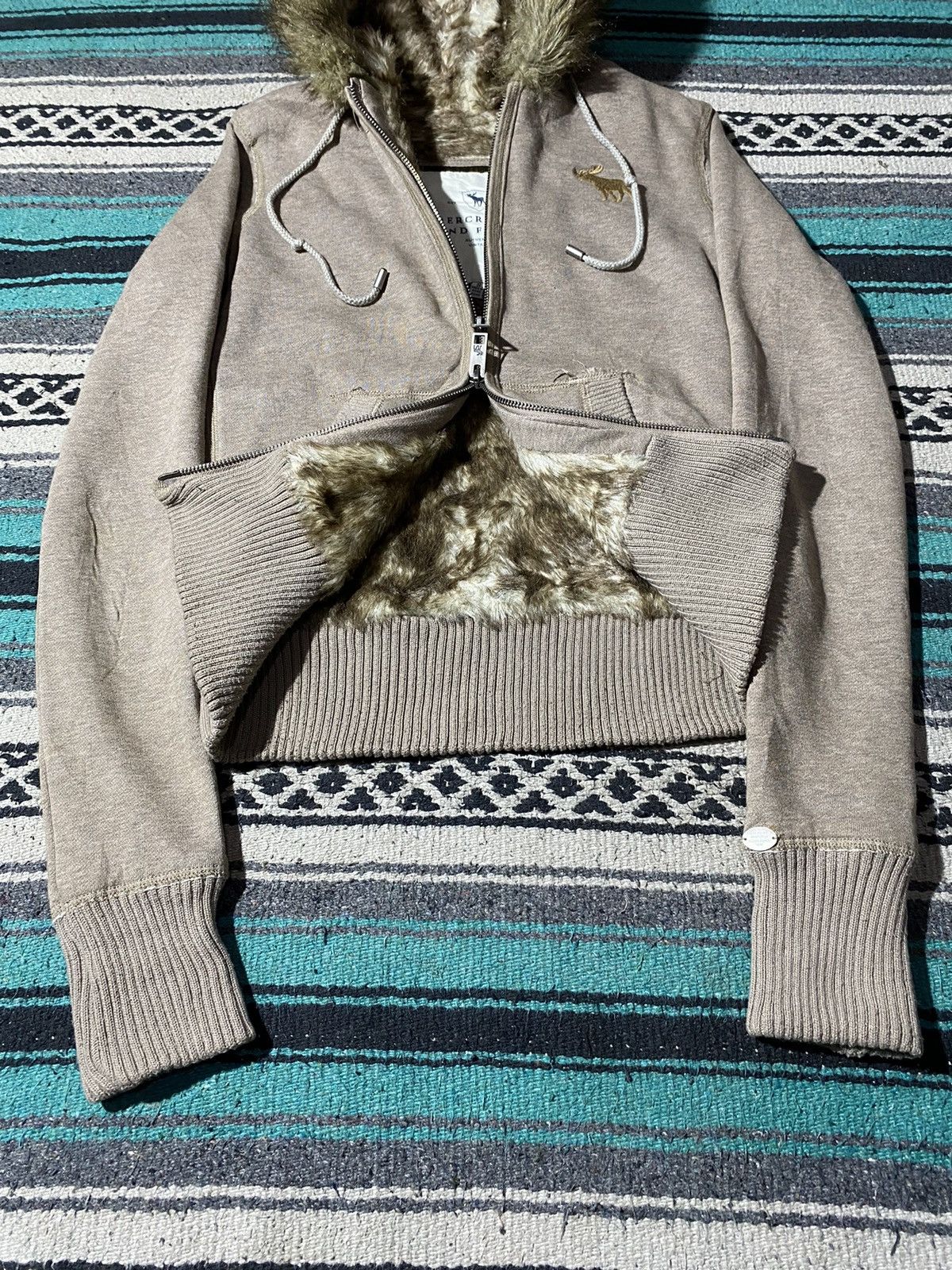 If Six Was Nine Abercrombie Fur Faux Zip Hoodie Size US S / EU 44-46 / 1 - 2 Thumbnail