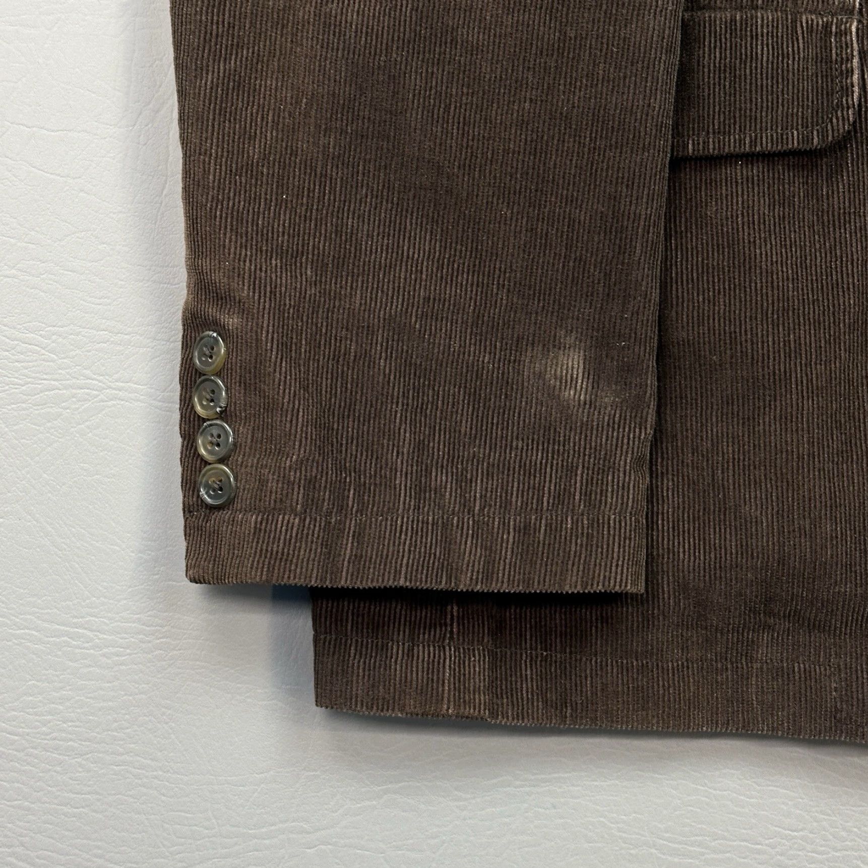 J.Crew VINTAGE J.CREW Jacket Men’s XL Brown Corduroy 3 Button Blazer Coat - Single-Breasted, Notch Lapel, Four-Button Sleeve, Dry Clean Only, Cotton Lining Size 46R - 3 Thumbnail