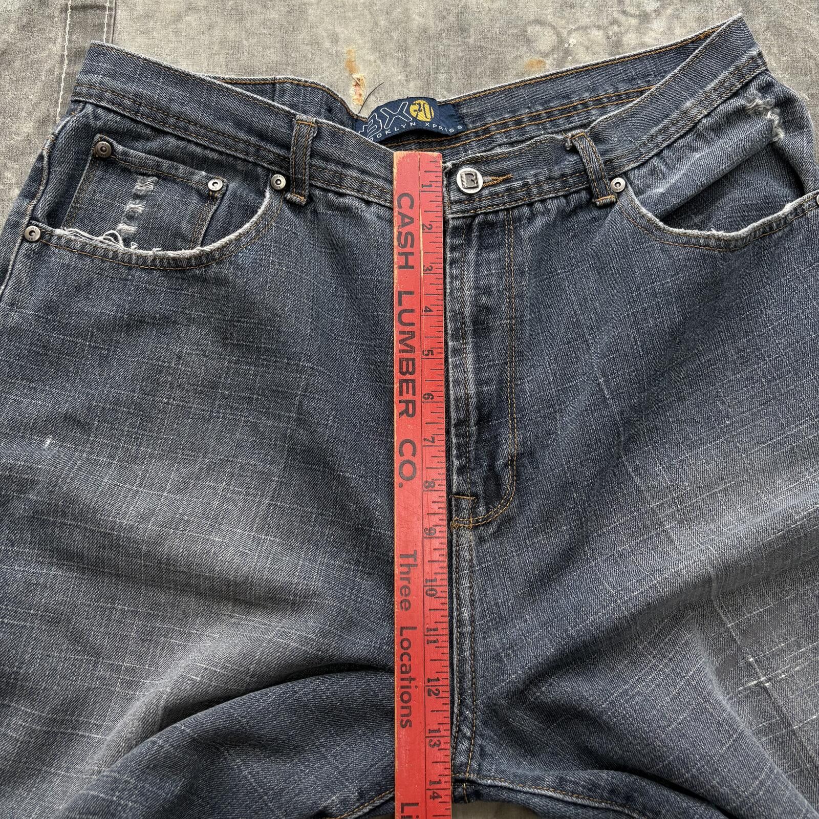 Brooklyn Xpress Vintage Y2K Brooklyn Xpress Grunge Baggy Denim Shorts Jorts Size US 36 / EU 52 - 5 Thumbnail