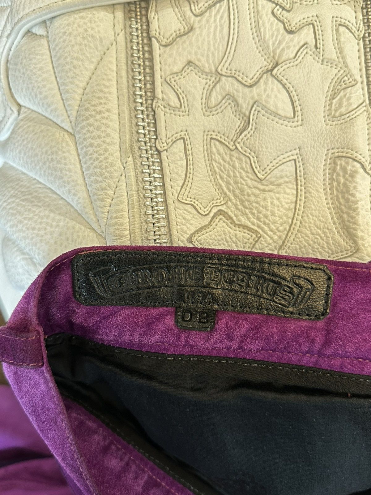 Chrome Hearts CHROME HEARTS PURPLE SUEDE FLURS Size US 34 / EU 50 - 6 Thumbnail