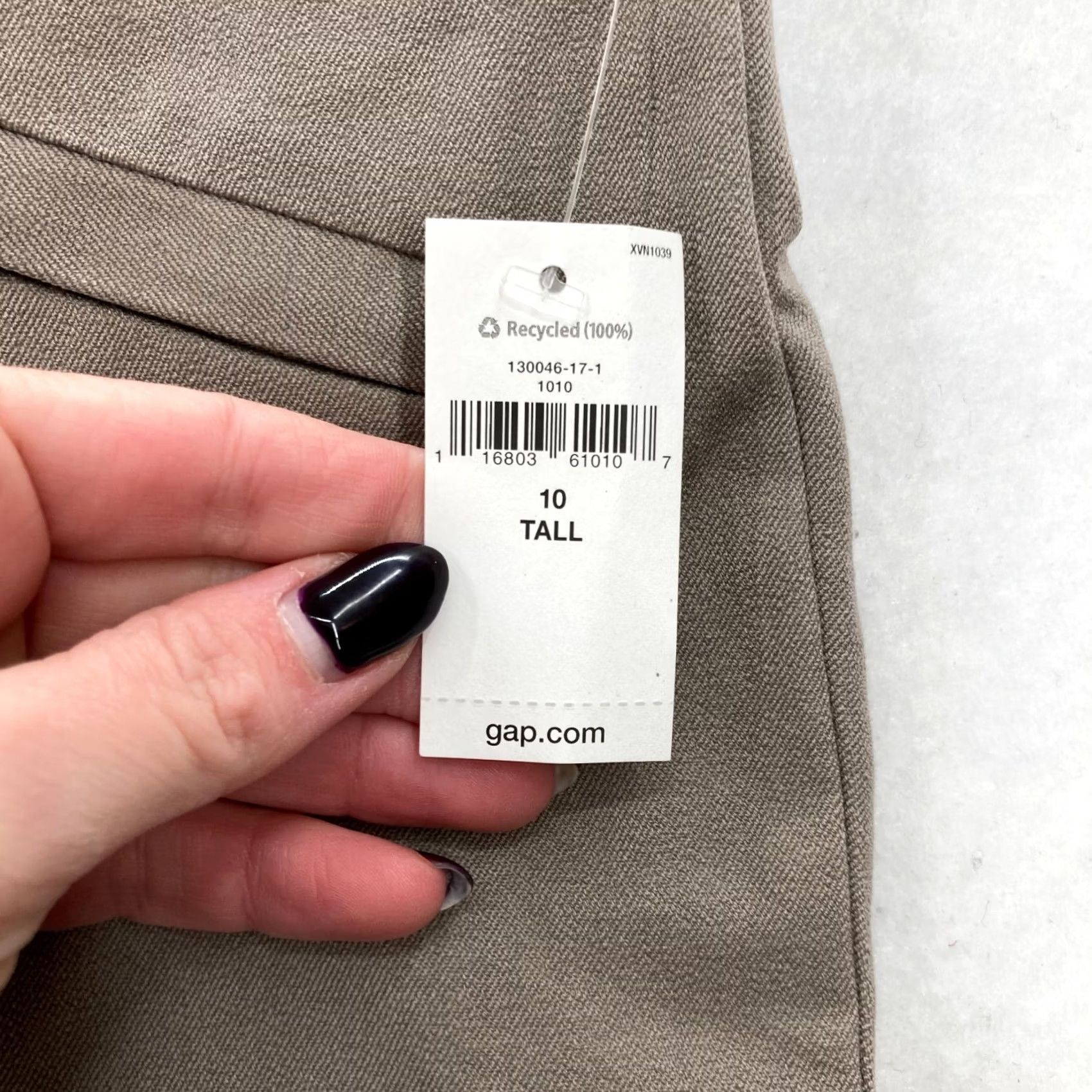 Gap GAP Skinny Ankle Pants Women's 10 Tall Beige Stretch Career Casual Workwear Regular Size 10 Tall Size 32" / US 10 / IT 46 - 4 Thumbnail