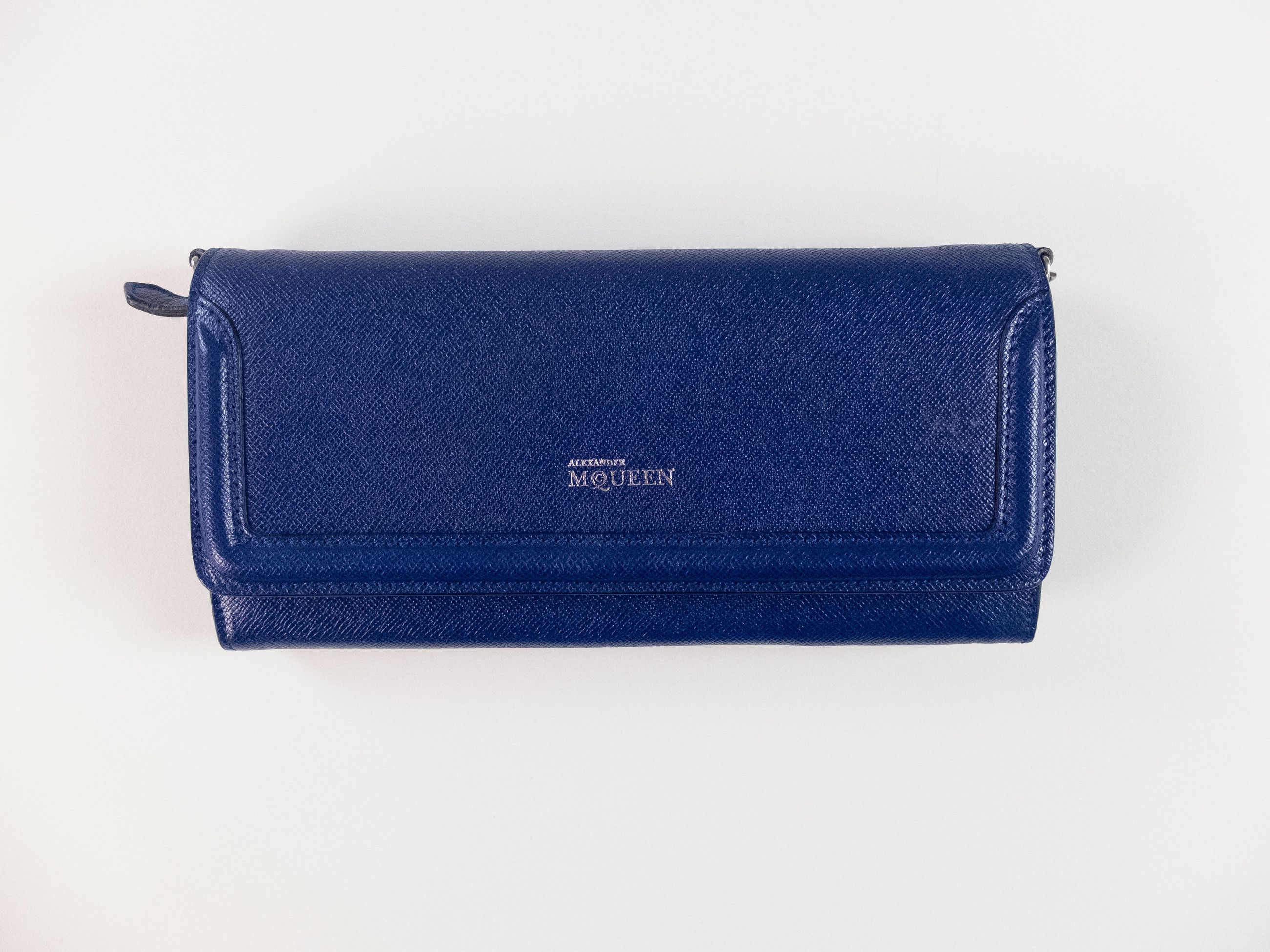 Alexander McQueen ALEXANDER MCQUEEN Heroine blue leather chain wallet q Size ONE SIZE - 8 Thumbnail