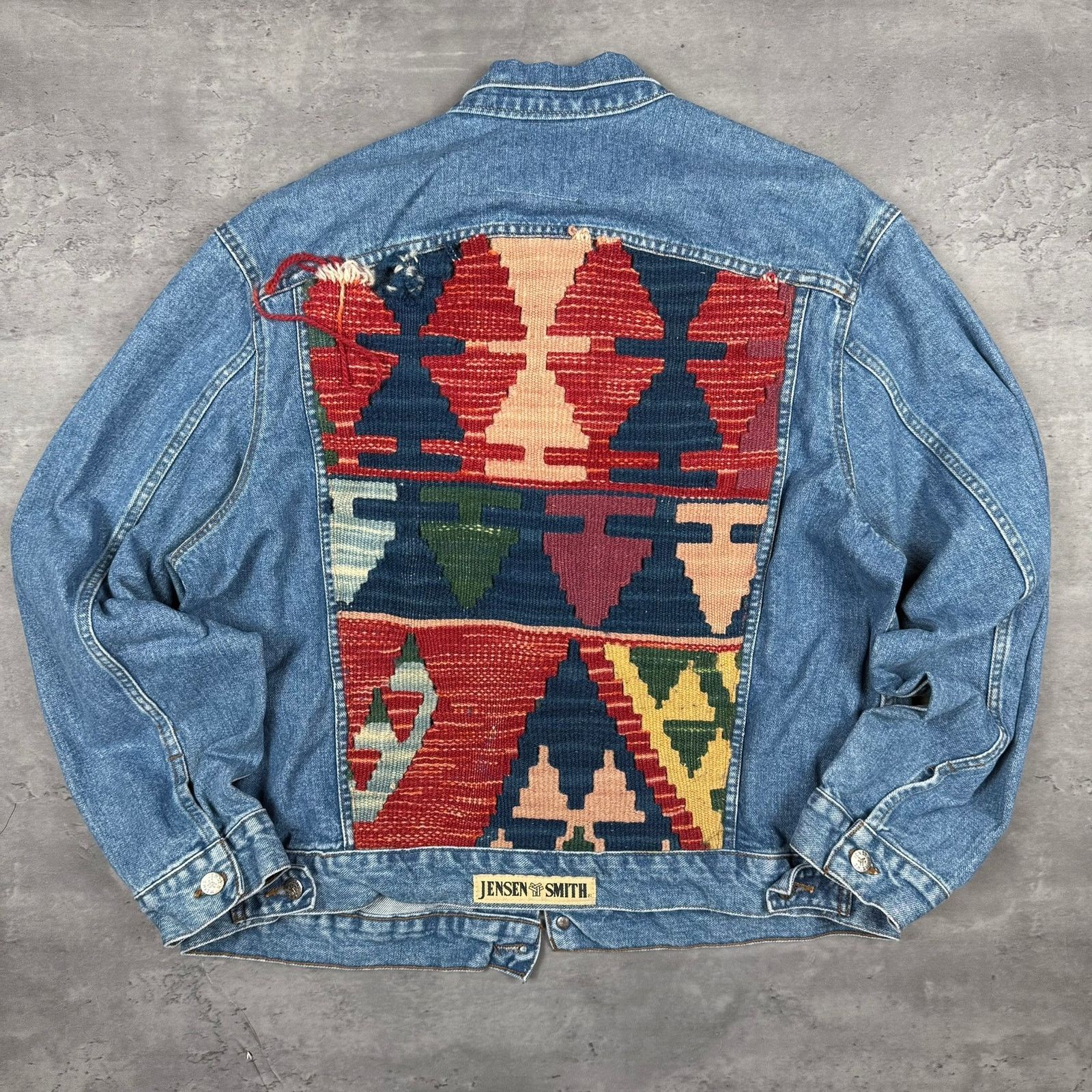 Vintage Vintage Jensen Smith Western Woven Denim Jacket Size US XL / EU 56 / 4 - 5 Thumbnail