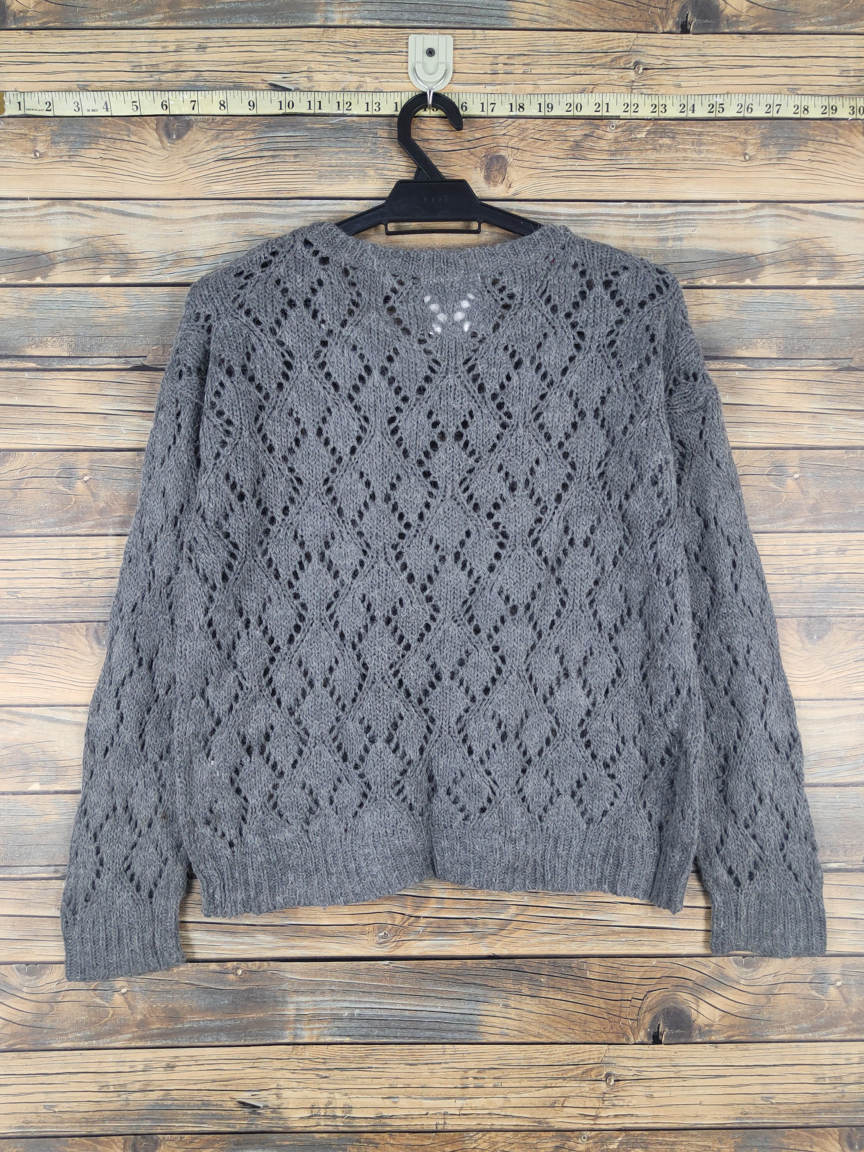 Vintage Archives Crochet MeshNet Knitwear Sweatshirts #W1277 Size US S / EU 44-46 / 1 - 7 Thumbnail