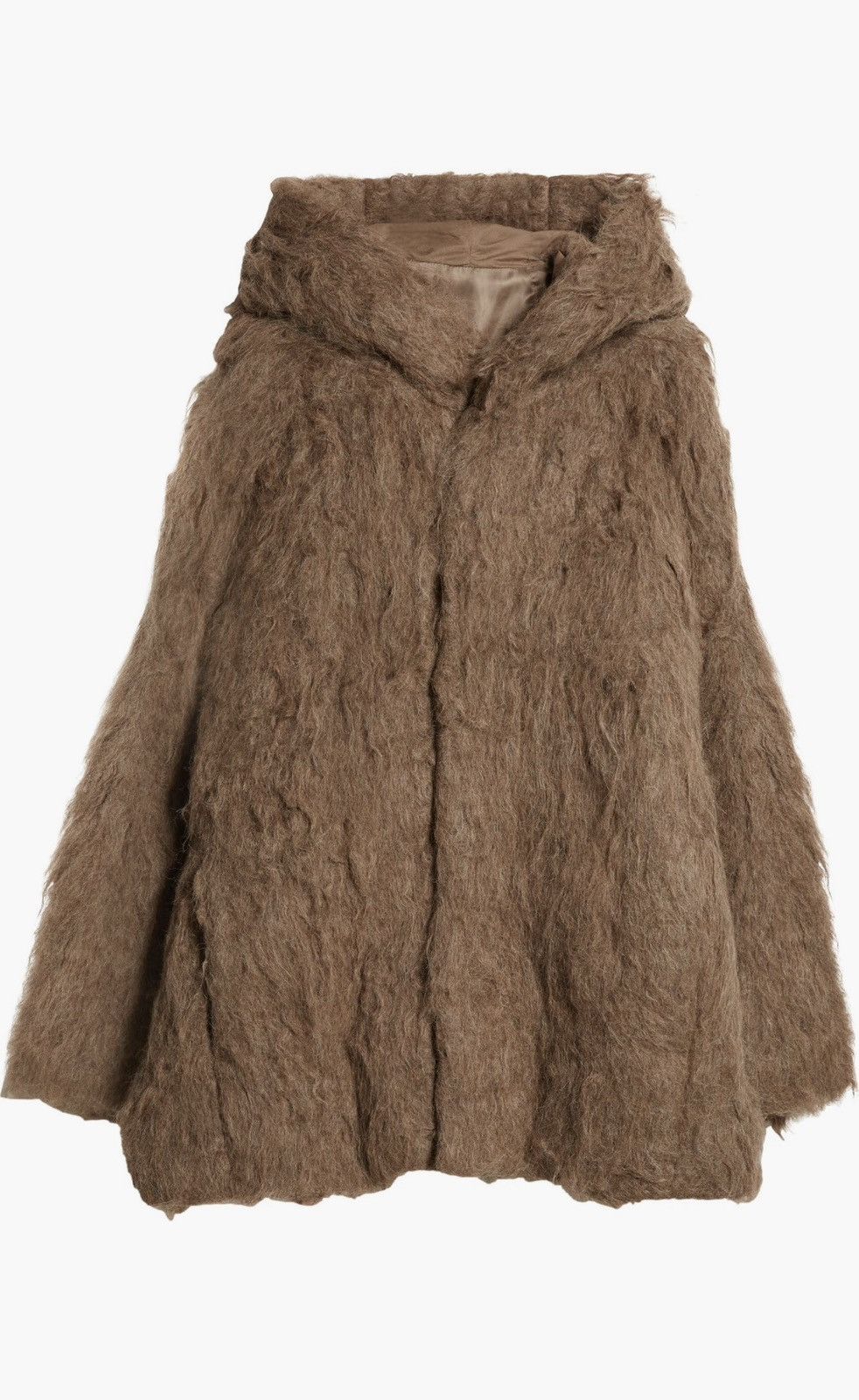 Rick Owens Peter OVERSIZED alpaca & Silk Felt Hooded jacket Size XS / US 0-2 / IT 36-38 - 1 Thumbnail
