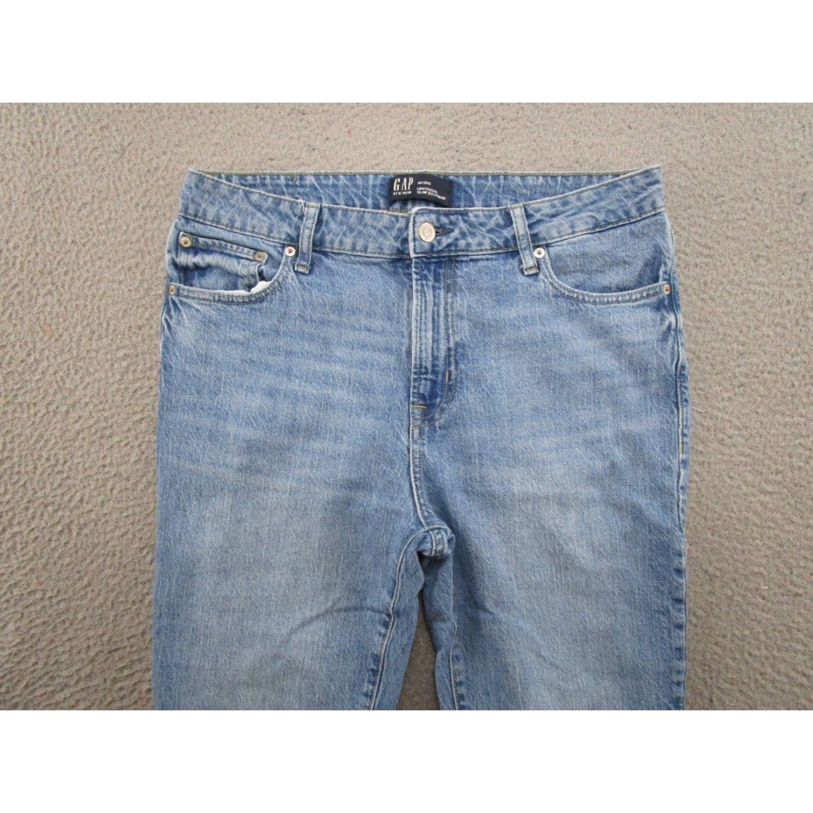 Gap Gap 1969 Slim Boyfriend Jeans Blue Denim Stretch 5-Pocket Size 10/30R Regular Women Size 32" / US 10 / IT 46 - 3 Thumbnail