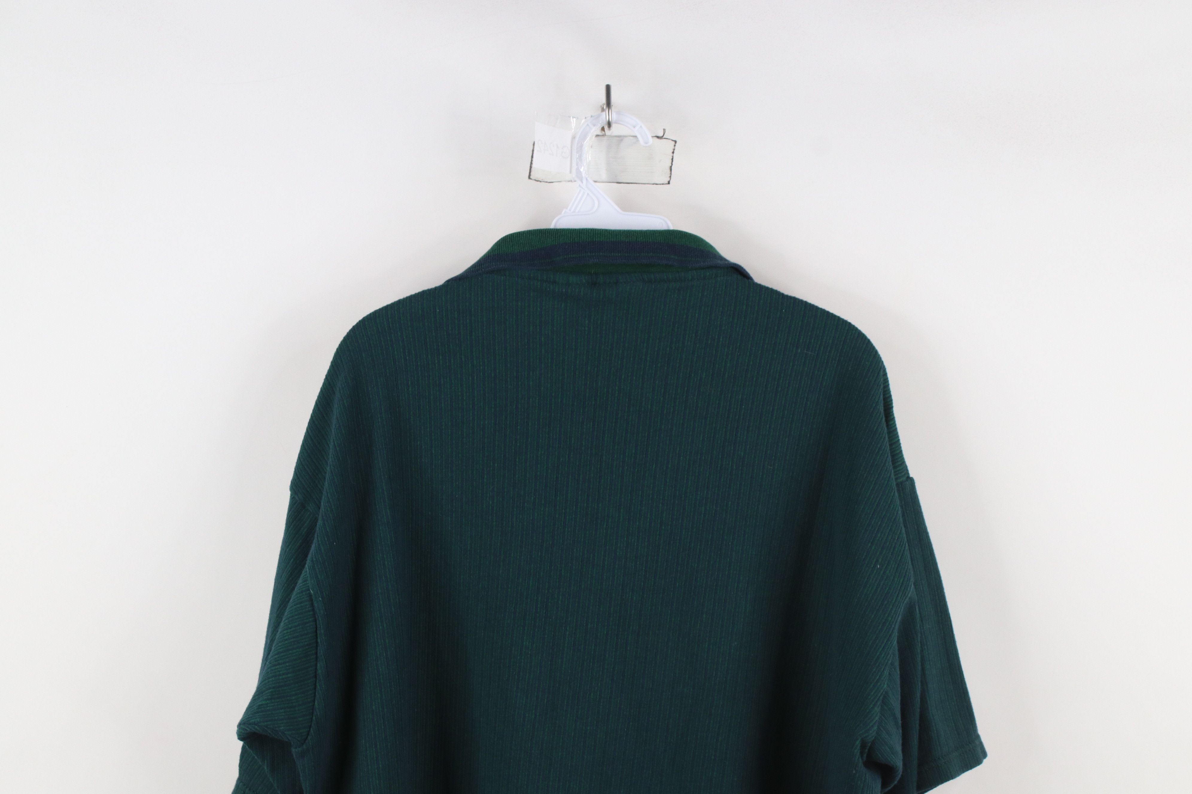 Vintage Vintage 90s Streetwear Striped Ribbed Knit Polo Shirt USA Size US XL / EU 56 / 4 - 8 Thumbnail