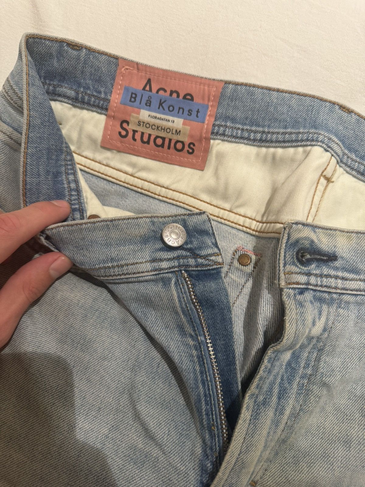 Acne Studios Acne Studios Blå Knost light wash jeans Size US 34 / EU 50 - 2 Thumbnail