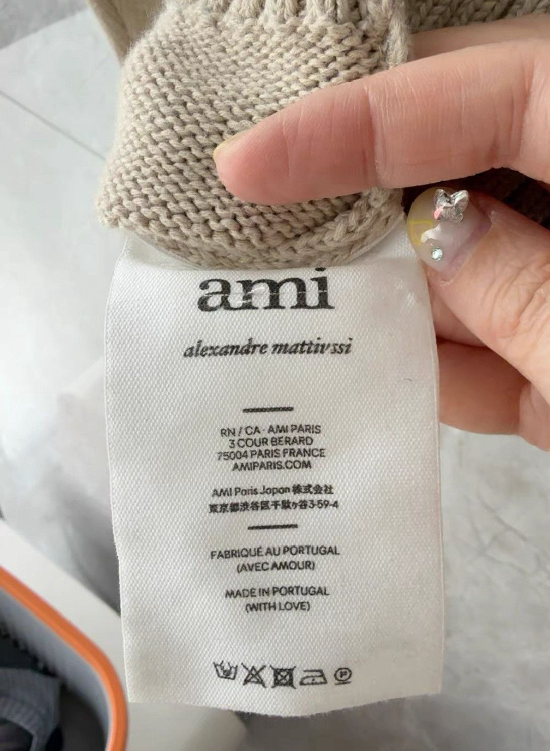 AMI AMI Paris Pink Love Heart Sweater for Men -2507 Size M / US 6-8 / IT 42-44 - 4 Thumbnail