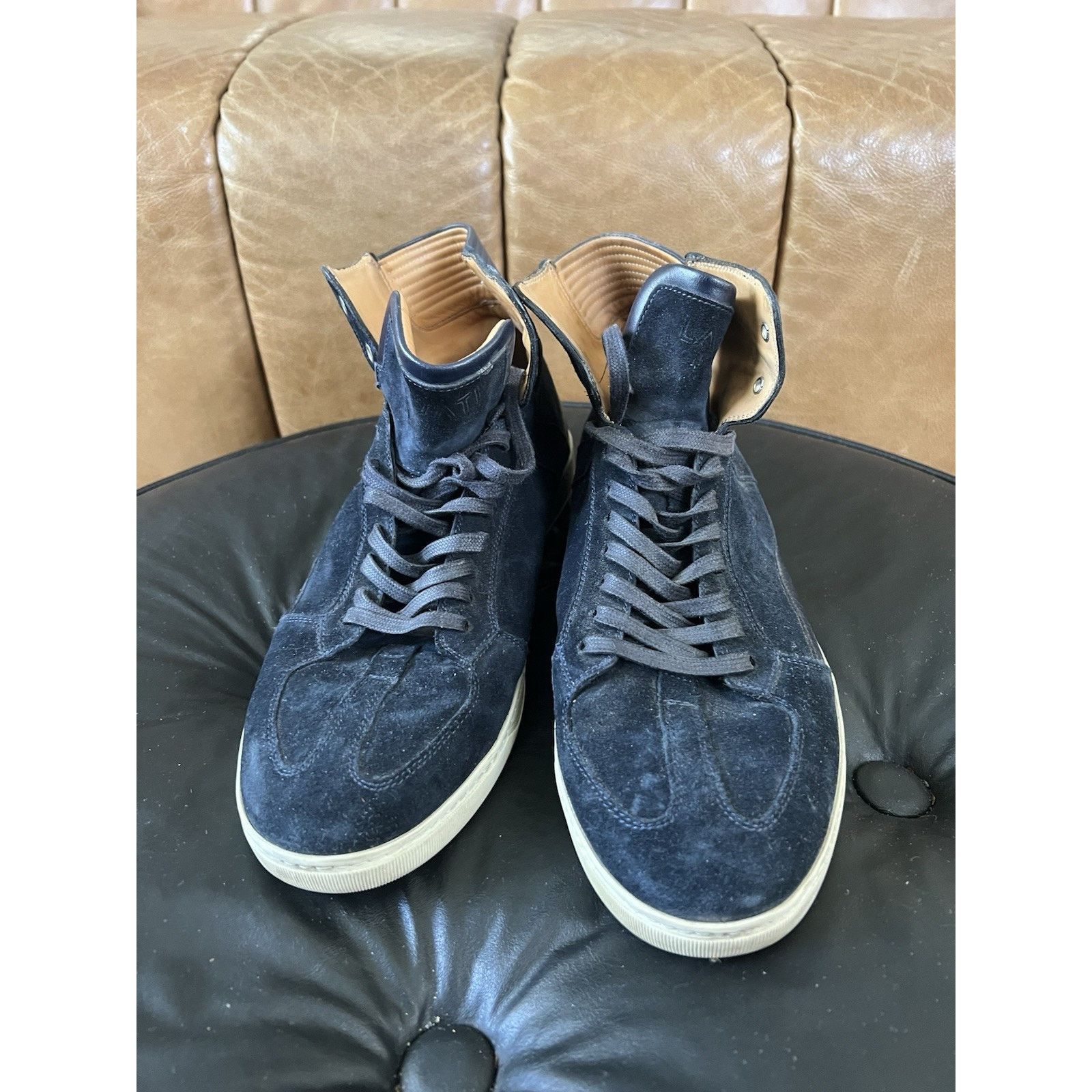 Other Lavati Navy-mid Italian Leather Sneackers US 11 Size US 11 / EU 44 - 2 Thumbnail