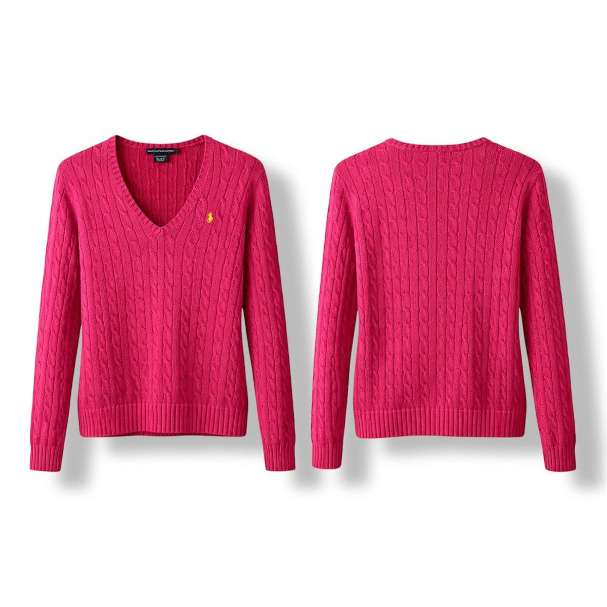 Ralph Lauren Sport Ralph Lauren Sport Cable-Knit Jumper & Sweater Men’s Pink XL Size XL / US 12-14 / IT 48-50 - 3 Thumbnail