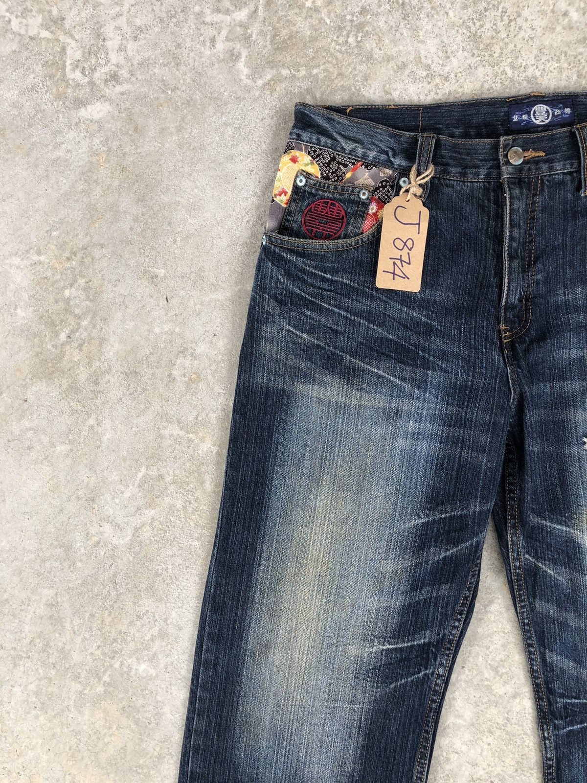Japanese Brand Japanese Buden Embroidered Jeans Distressed Denim Size US 34 / EU 50 - 4 Thumbnail