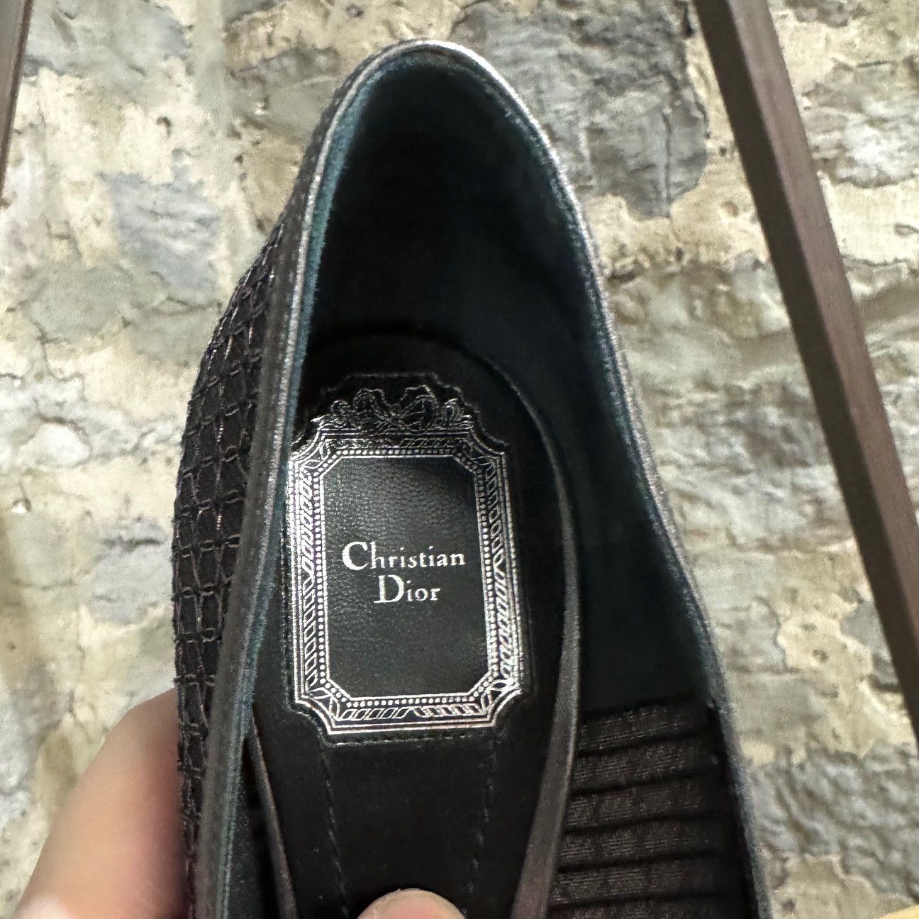 Dior Dior Silver Black Metallic Mesh Pointy Pumps Size US 9 / IT 39 - 5 Thumbnail