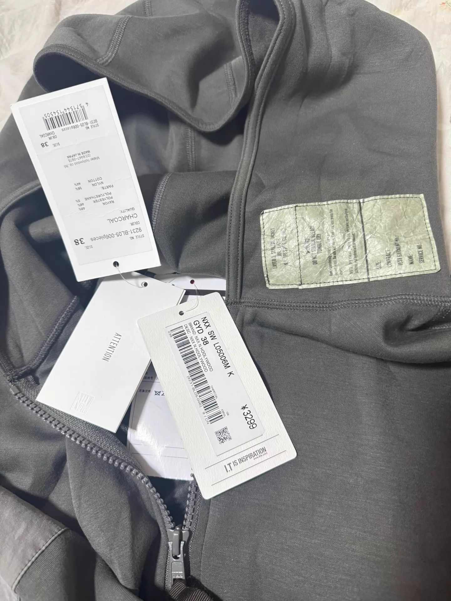 N.Hoolywood n.hoolywood 23ss military patch half-zip wide hoodie gray M Size US M / EU 48-50 / 2 - 4 Thumbnail