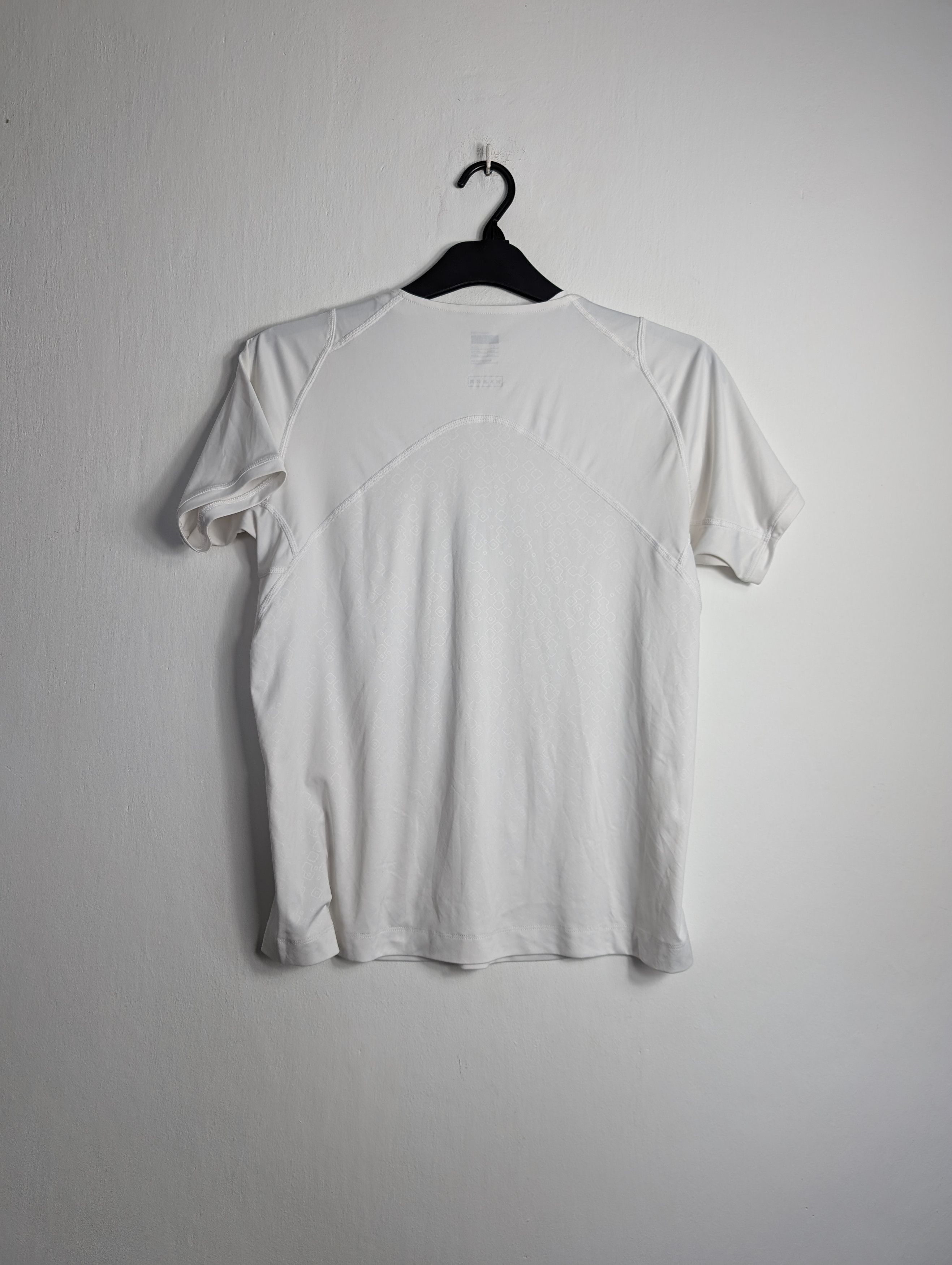 Nike Nike Women's Running T-Shirt White V-Neck Sporty Retro Size L / US 10 / IT 46 - 3 Thumbnail