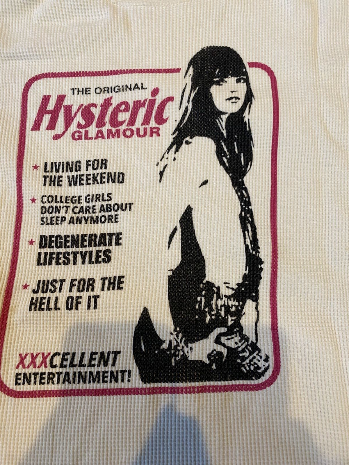 Hysteric Glamour Hysteric Glamour Waffle Print Long Sleeve Size ONE SIZE - 1 Thumbnail