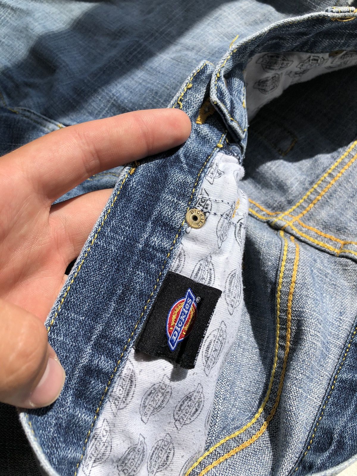 Dickies × Vintage 90s Dickies USA MADE Vintage Work Blue Baggy Denim Jeans Size US 34 / EU 50 - 8 Thumbnail