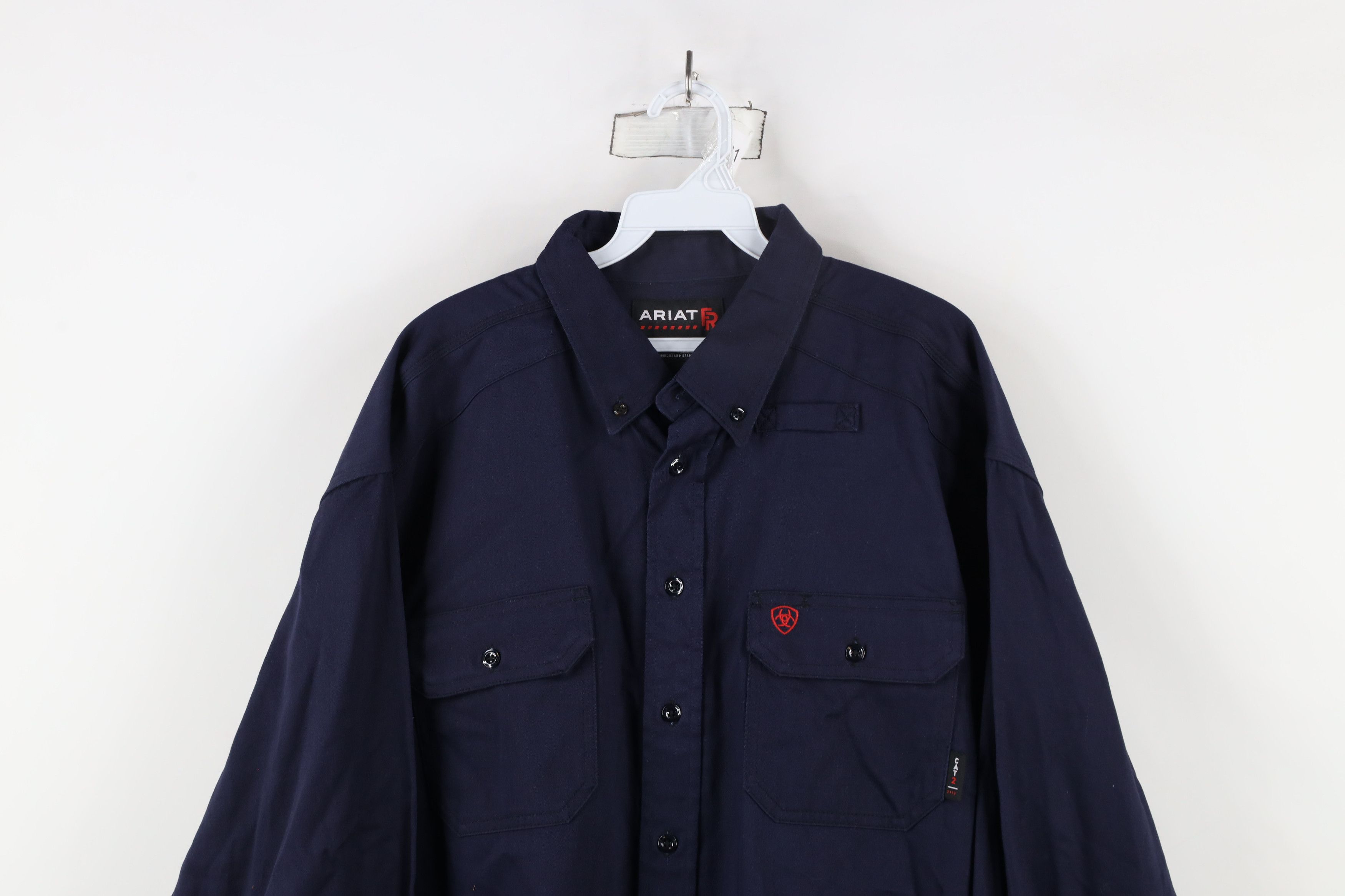 Ariat × Vintage Ariat FR Resistant CAT 2 8.9 ATPV Workwear Button Shirt Size US XXL / EU 58 / 5 - 2 Thumbnail