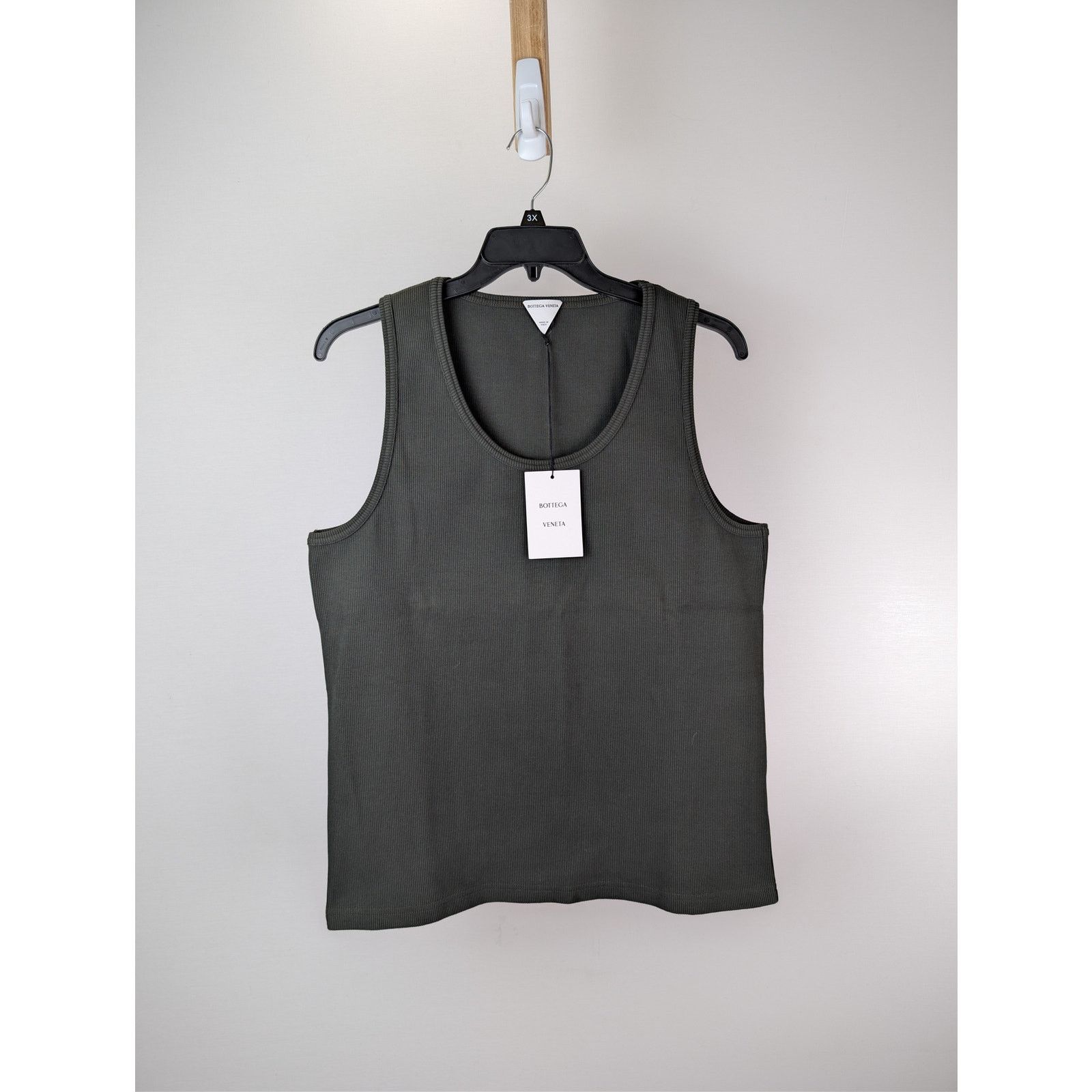 Bottega Veneta o1rshd1 Stretch Cotton Rib Tank Top in Dark Green Size US XL / EU 56 / 4 - 2 Thumbnail