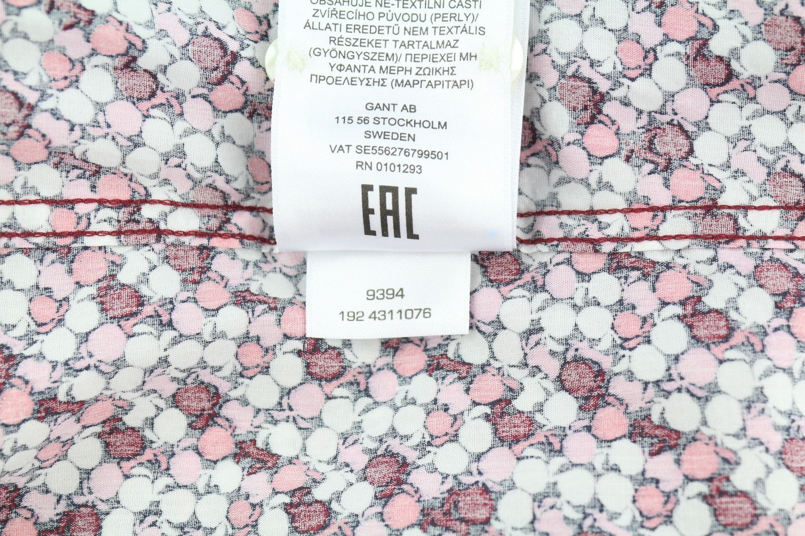 Gant AUTUNM PRINT EU34 Patterned Button-Up Shirt 84986 Size XS / US 0-2 / IT 36-38 - 10 Thumbnail