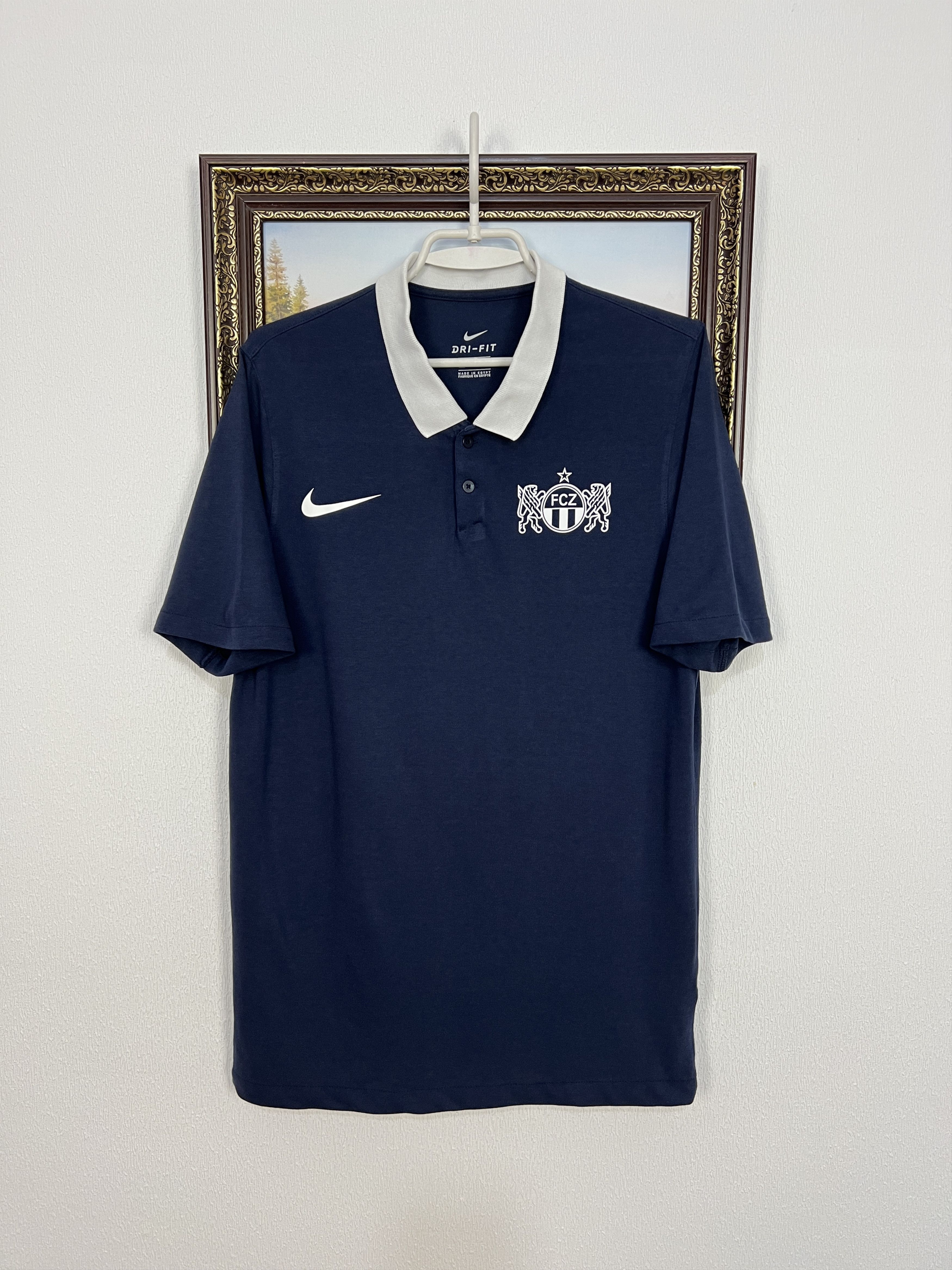 Nike Nike Zurich Football Shirt Soccer Train Polo Blue Trikot Size US M / EU 48-50 / 2 - 1 Thumbnail
