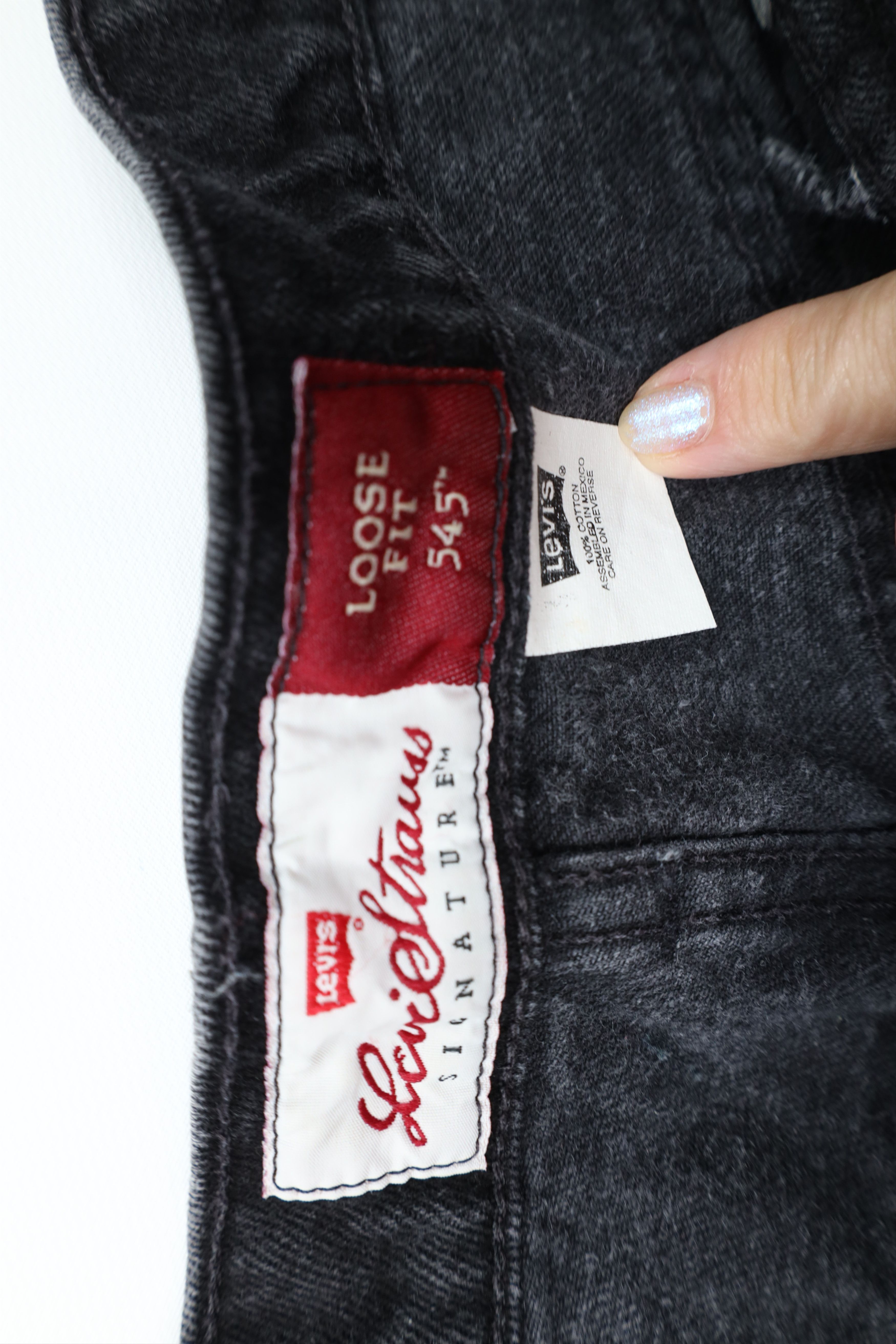 Levi's Vintage 90s Levis 545 Loose Fit Denim Jeans Black Cotton Size US 38 / EU 54 - 6 Thumbnail