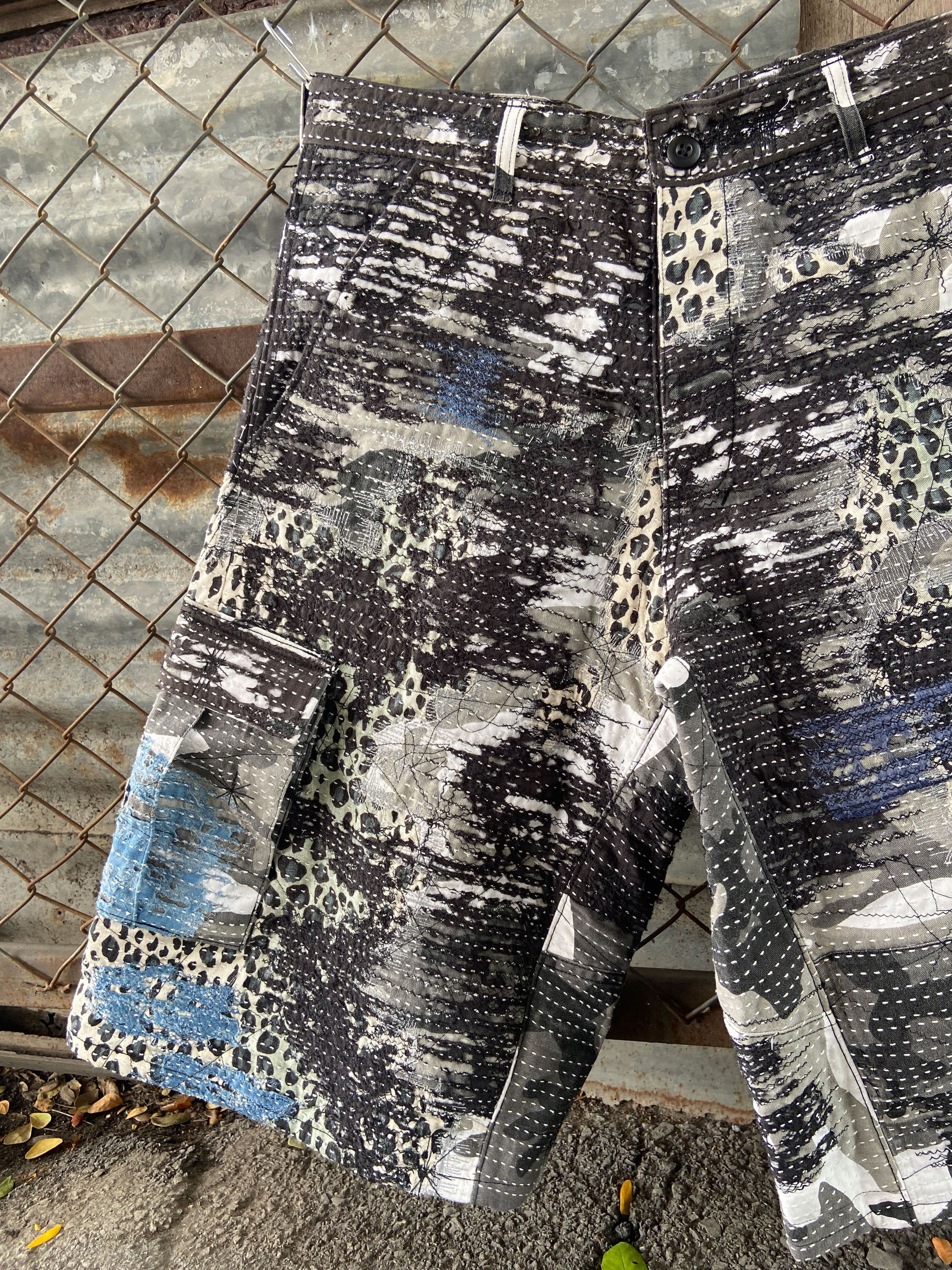 Japanese Brand 1/1 Boro Leopard Camo shorts baggy Size US 34 / EU 50 - 9 Thumbnail