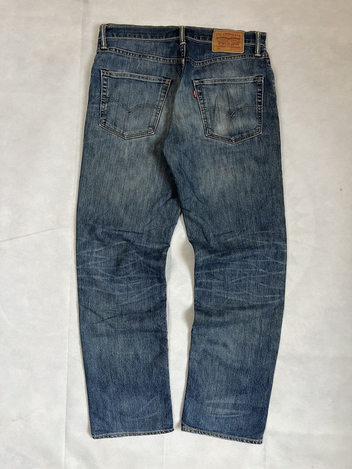 Levi's Vintage Clothing Vintage Levis 502 Blue Wash Distressed Denim Size US 35 - 4 Thumbnail