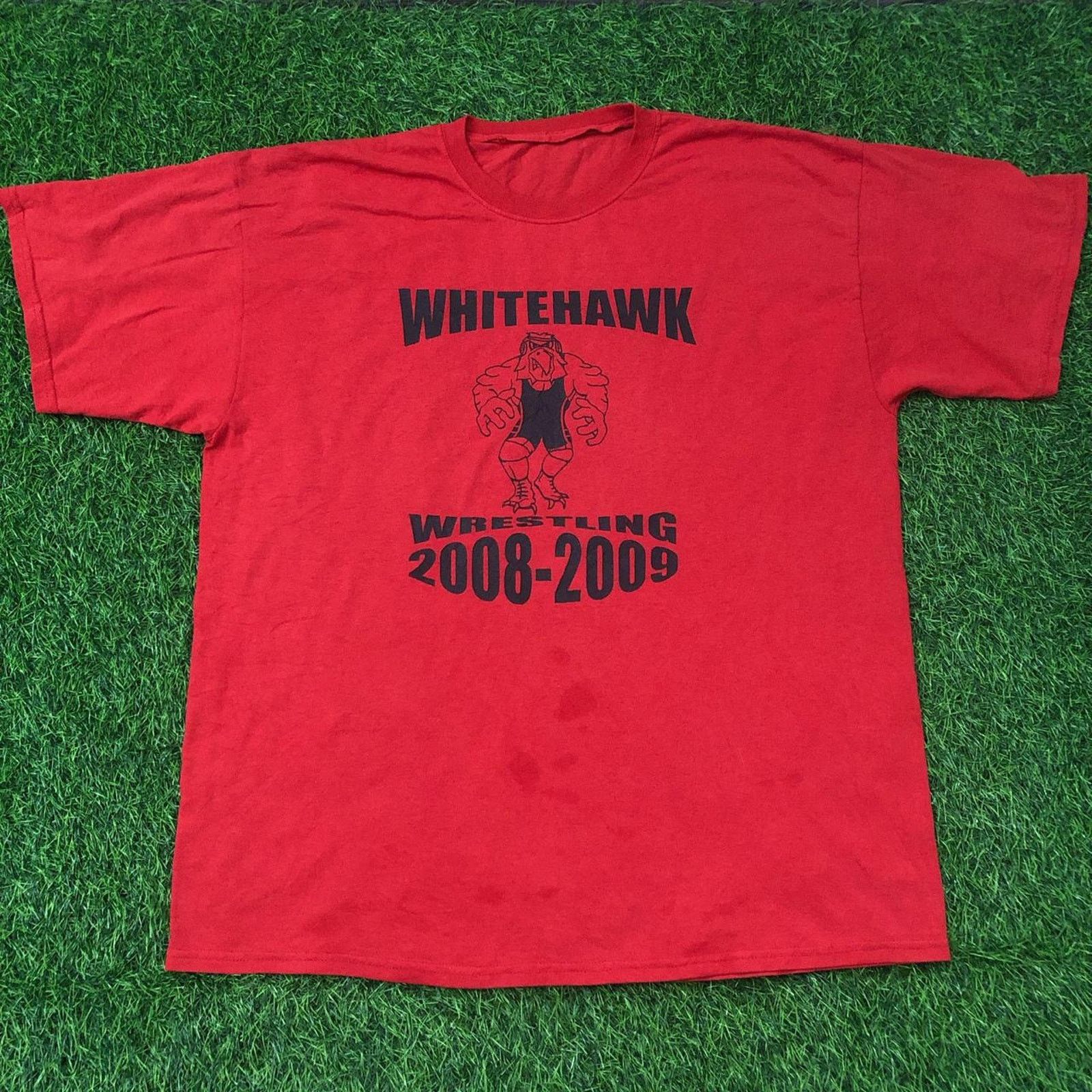 Other Vintage Red 2008 WhiteHawk Wrestling Graphic Tee Size US XXL / EU 58 / 5 - 1 Thumbnail