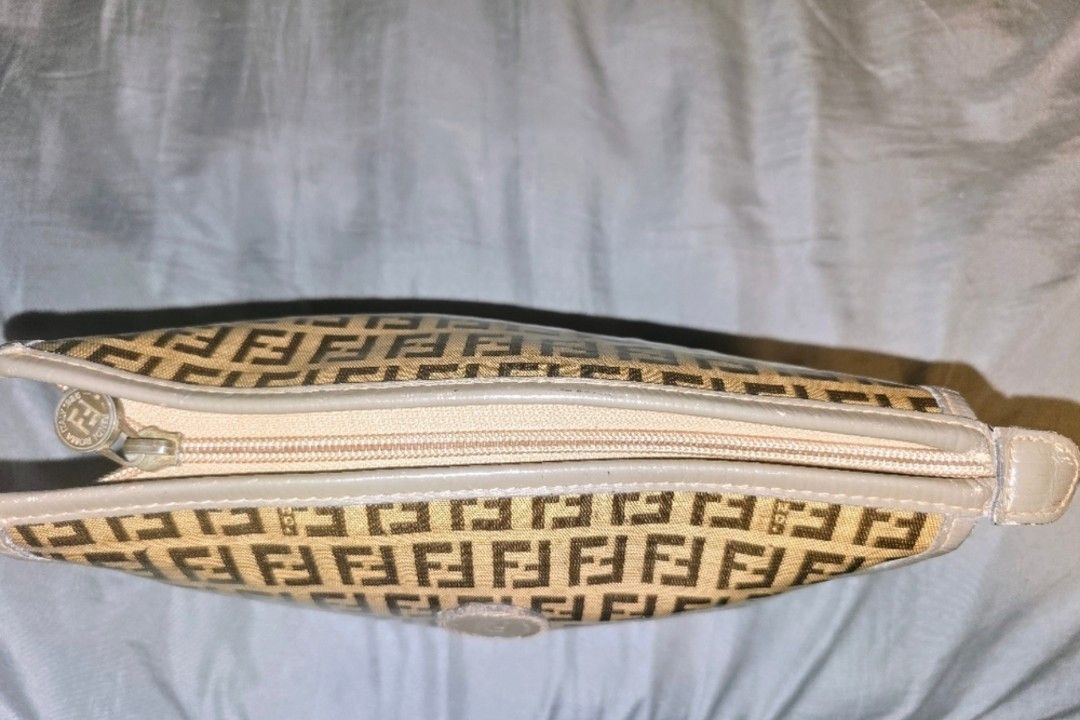 Fendi 1980s Vintage Fendi Brown and Tan Monogram Clutch Size ONE SIZE - 3 Thumbnail