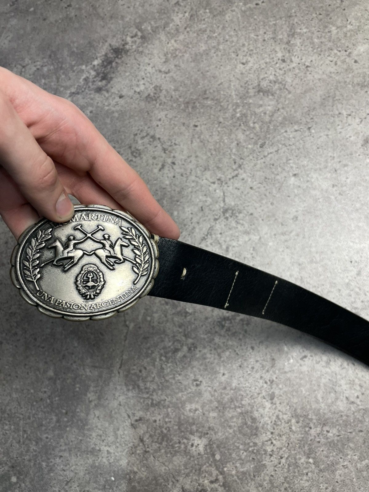 La Martina Vintage La Martina Leather Belt 95cm Size ONE SIZE - 3 Thumbnail
