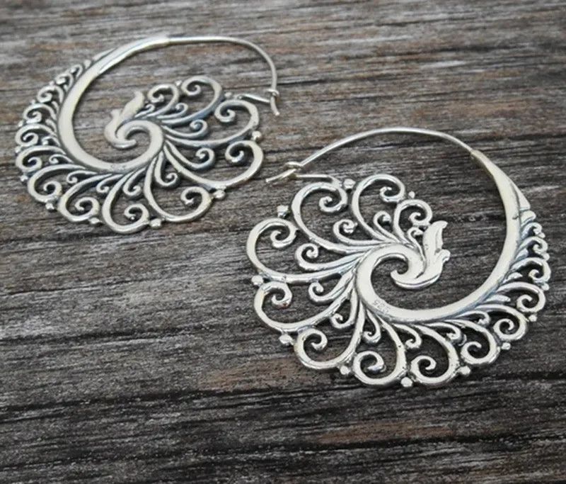 Other Vintage Metal Hoop Drop Earrings Size ONE SIZE - 1 Thumbnail