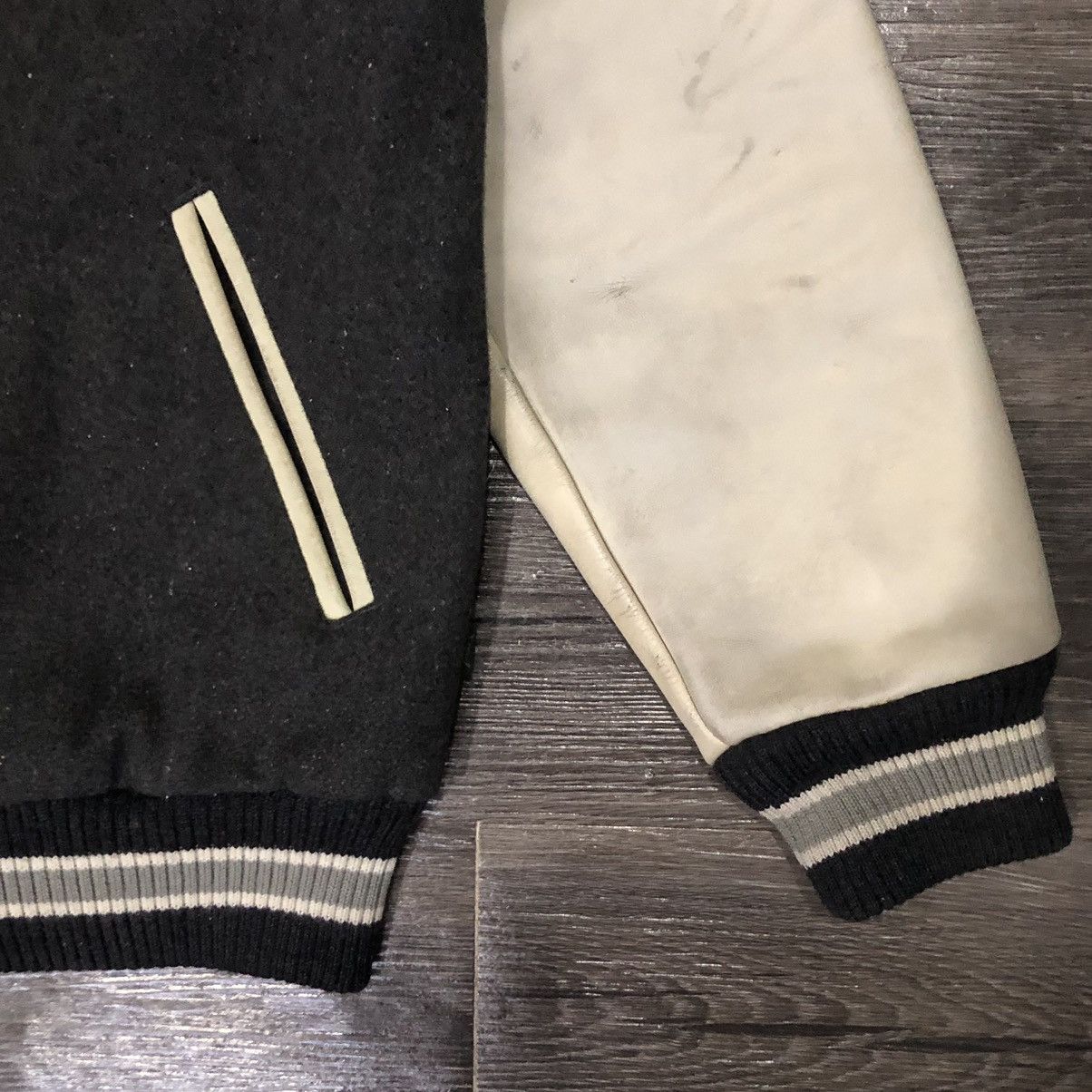Japanese Brand Brth Breath x Number Nine emrodery cross logo varsity jacket Size US XL / EU 56 / 4 - 5 Thumbnail