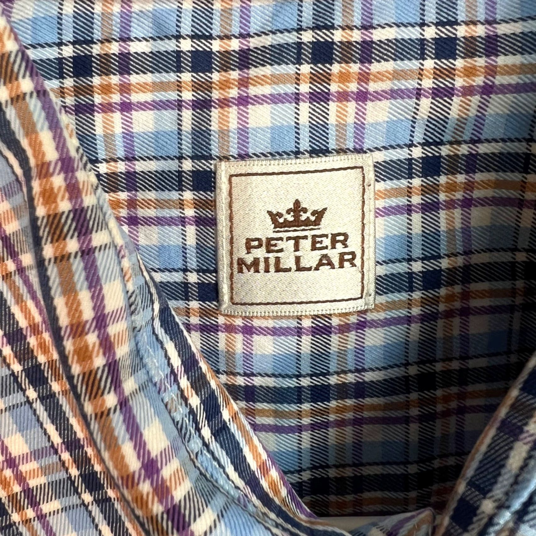 Peter Millar Peter Millar Mens Large Plaid Long Sleeve Button-Down Shirt 100% Cotton Size US L / EU 52-54 / 3 - 3 Thumbnail