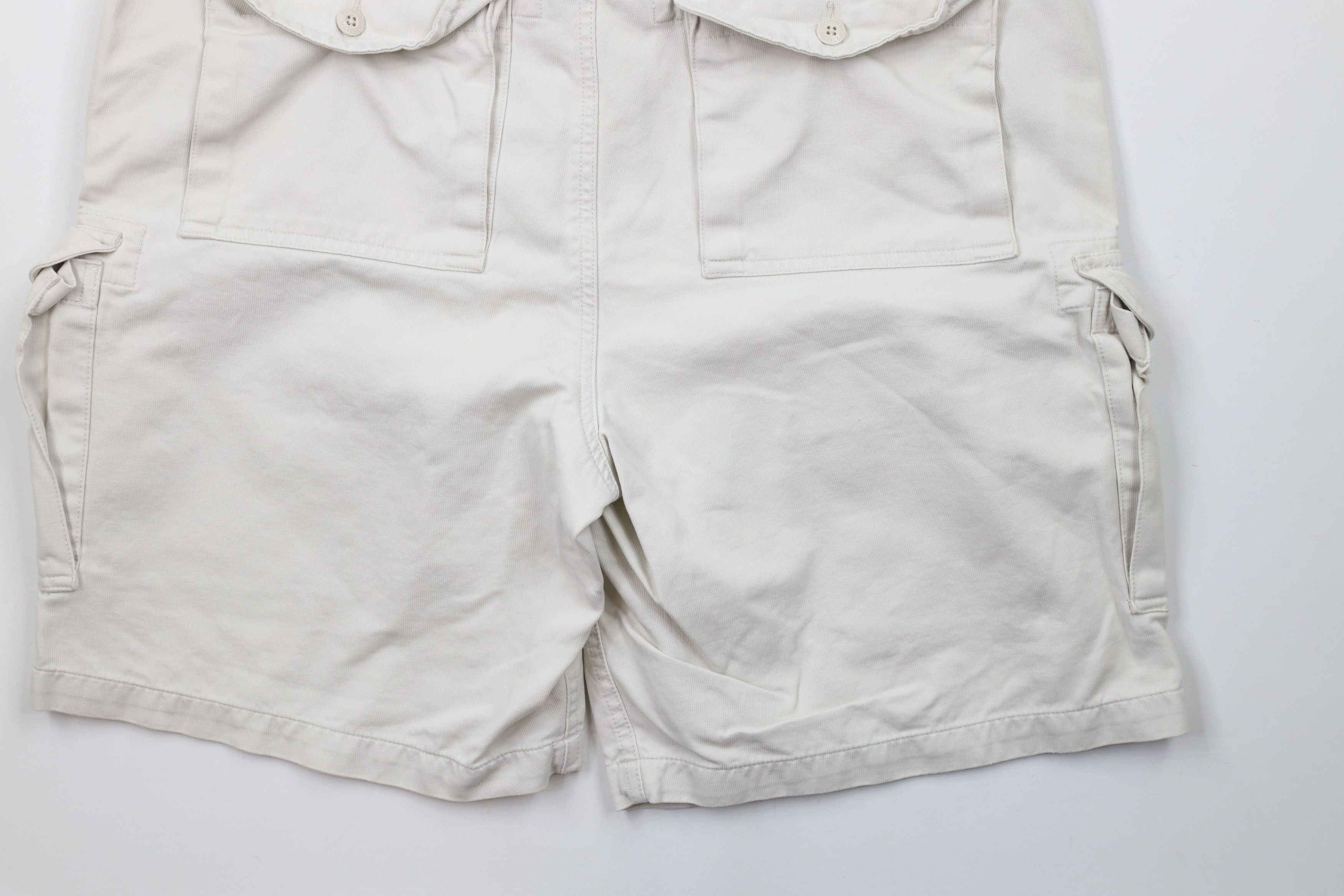 Tommy Hilfiger × Vintage Vintage 90s Tommy Hilfiger Ribbed Side Buckle Cargo Shorts Size US 34 / EU 50 - 14 Thumbnail