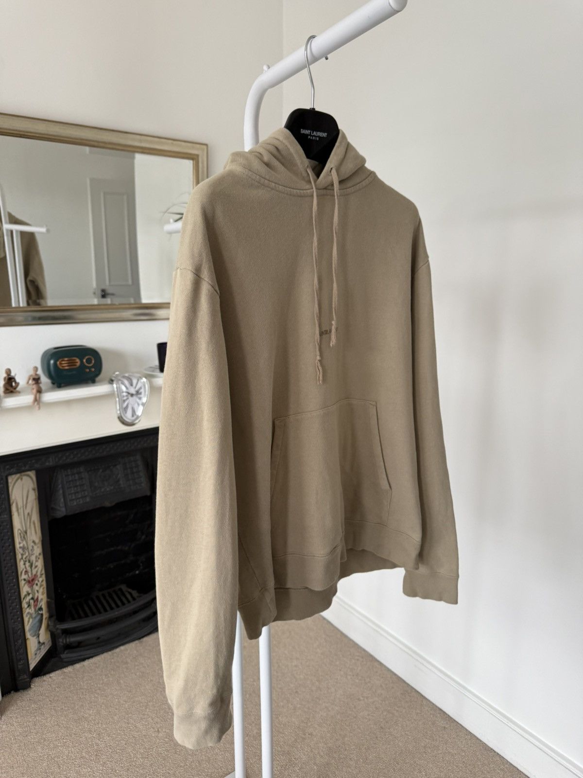 Saint Laurent Paris Saint Laurent Rive Gauche Hoodie Beige Size US L / EU 52-54 / 3 - 2 Thumbnail