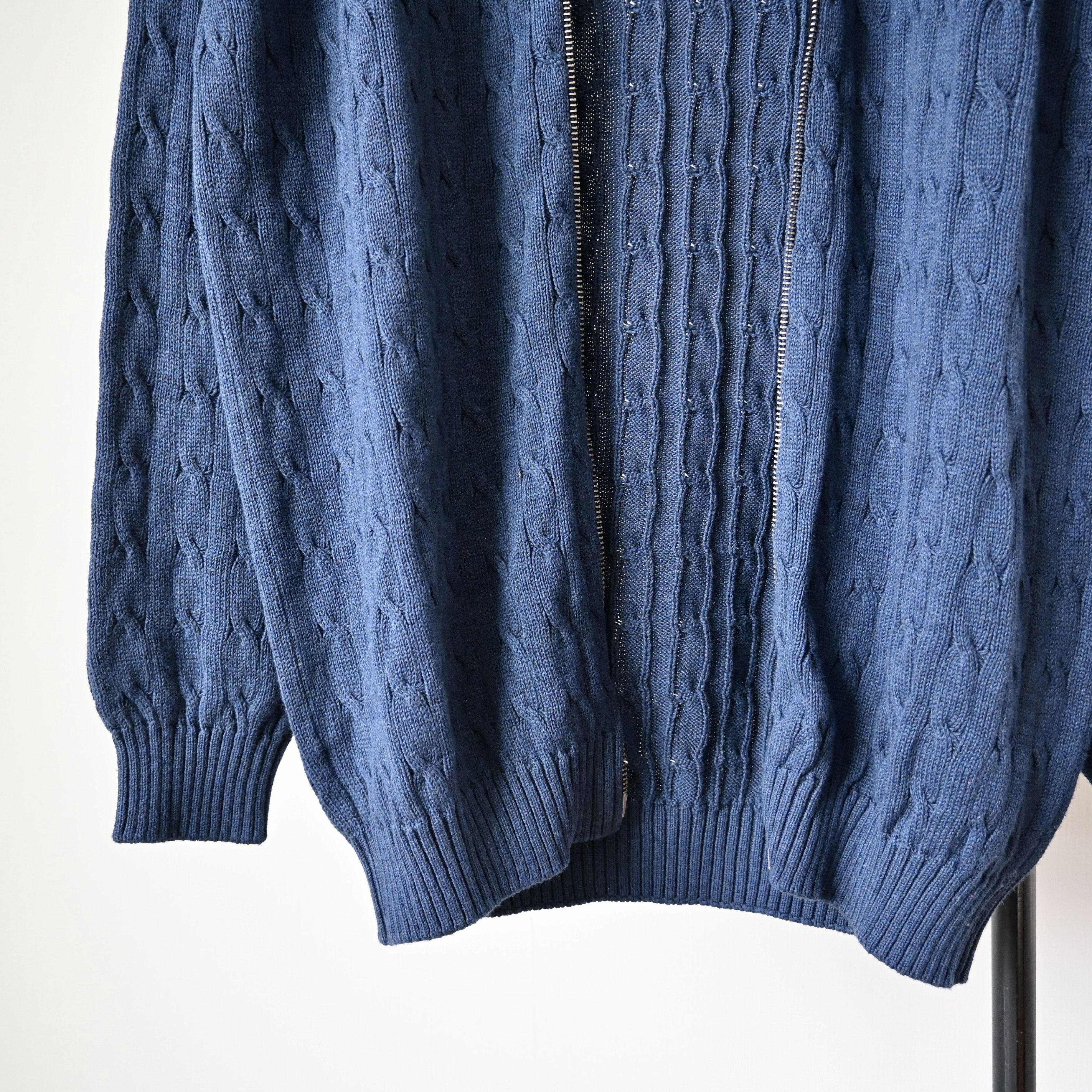 Vintage DEADSTOCK, vintage 1990s Peter Scott zip-up cotton sweater Size US M / EU 48-50 / 2 - 9 Thumbnail