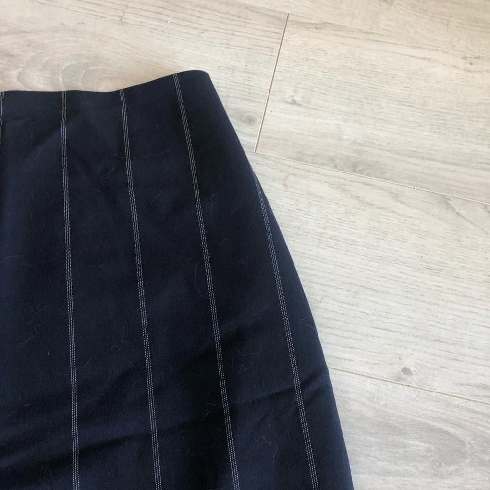 Express Express Blue Striped Work Professional Skirt Size 28" / US 6 / IT 42 - 1 Thumbnail