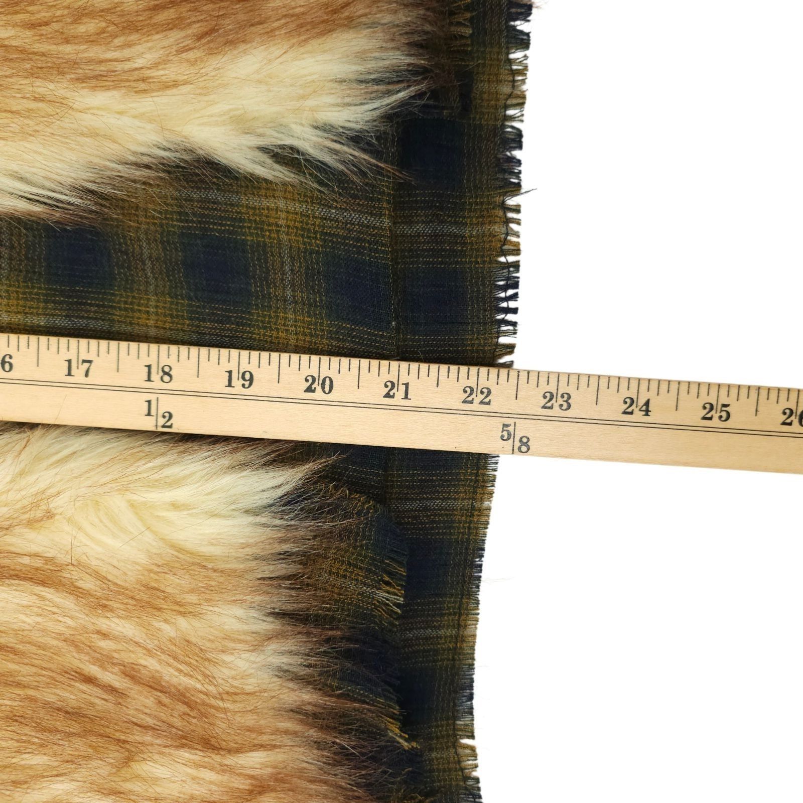 BKE BKE Gimmicks Faux Fur Vest S Brown Green Plaid Boho Shaggy Size S / US 4 / IT 40 - 15 Thumbnail